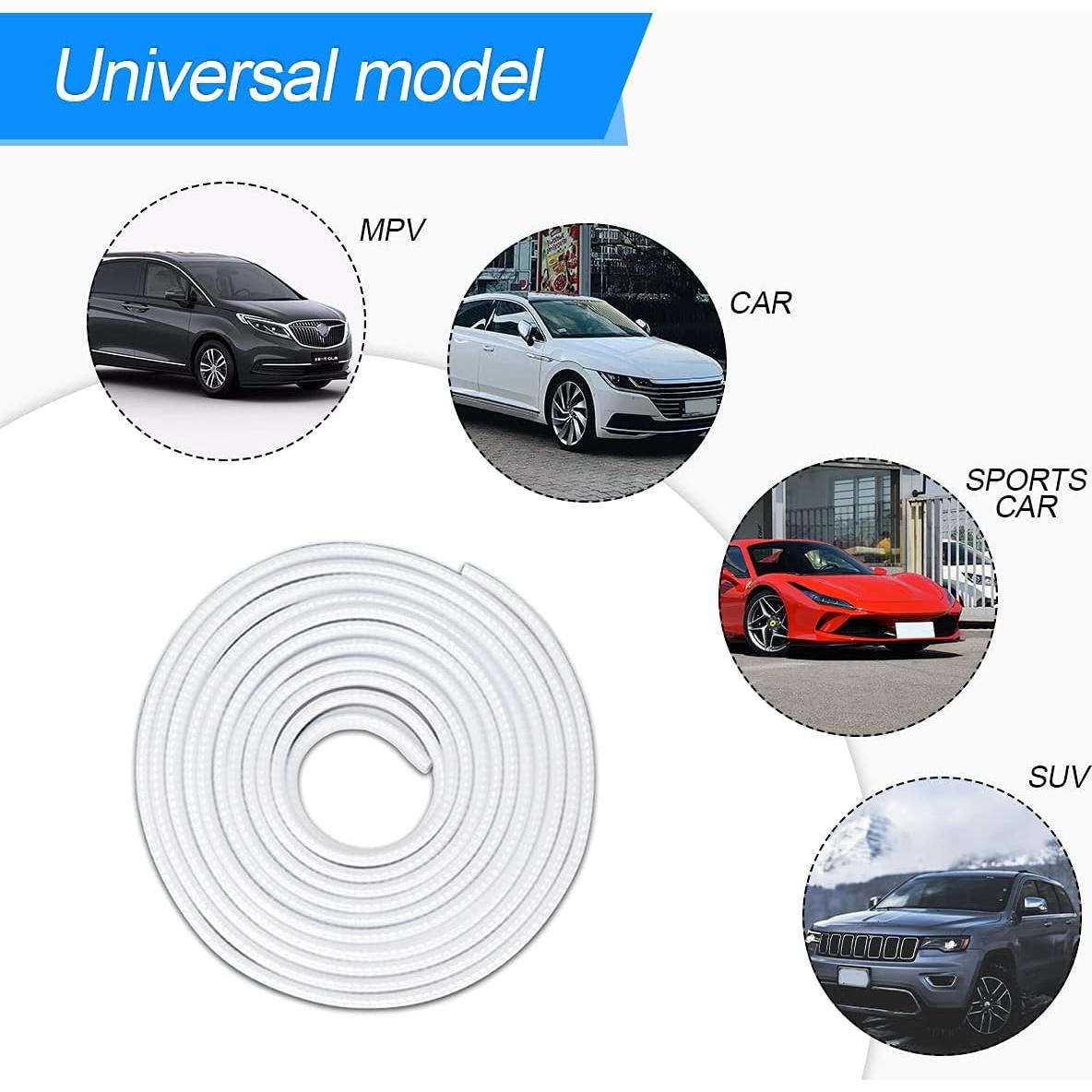 Protector de Bisel de Puerta de Coche BLAU GRUN 3.05m Blanco