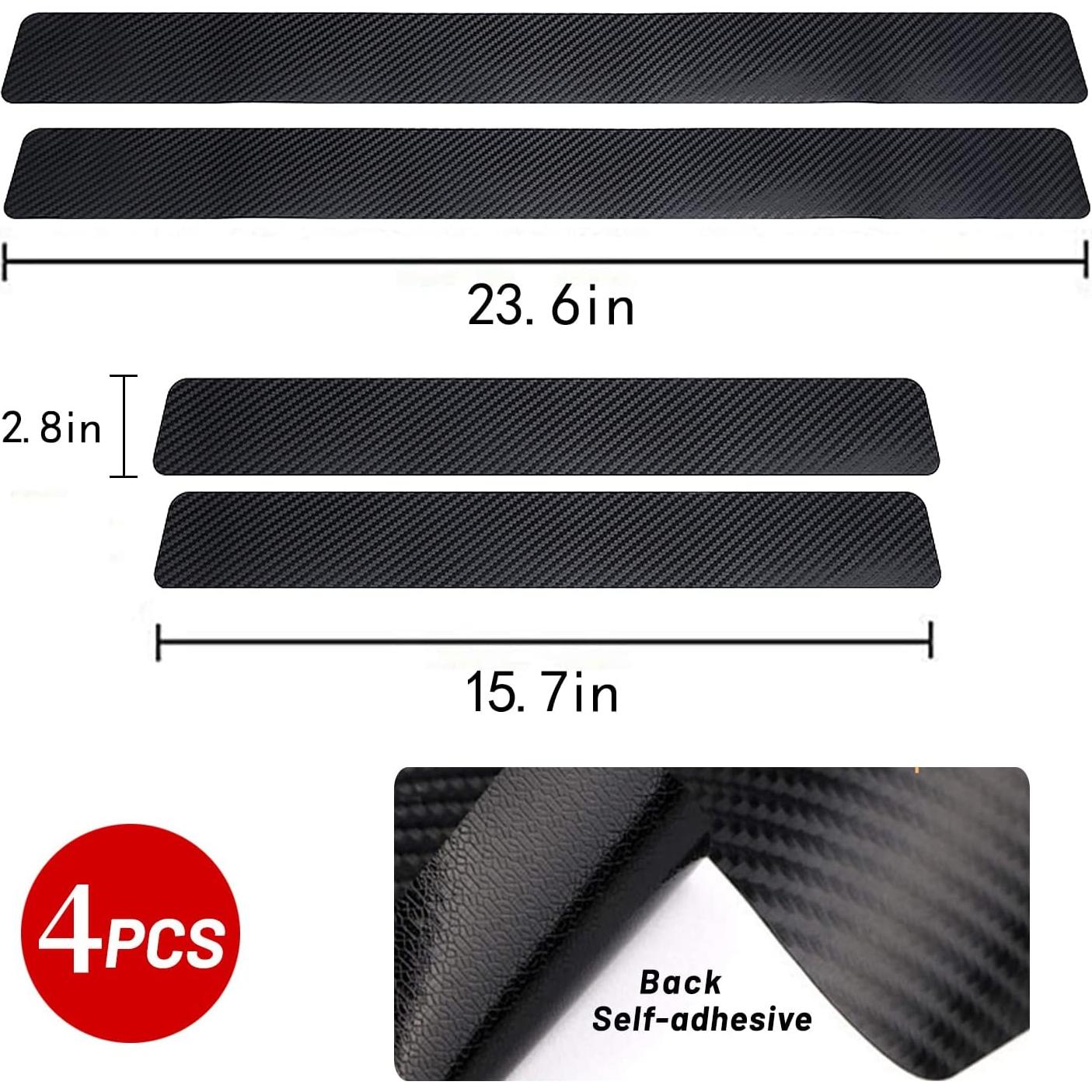 Protector de Umbral de Puerta LANZMYAN 4D Universal Negro 4PCS