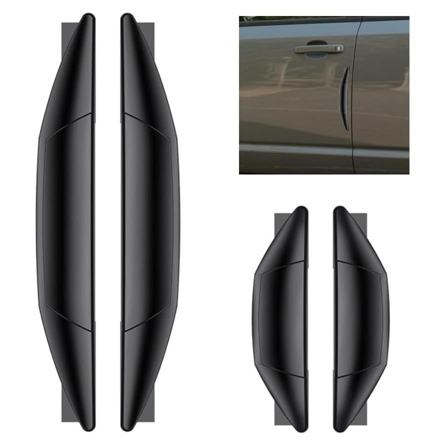 4 Protectores de Bordes de Puerta de Coche Figpade Negro