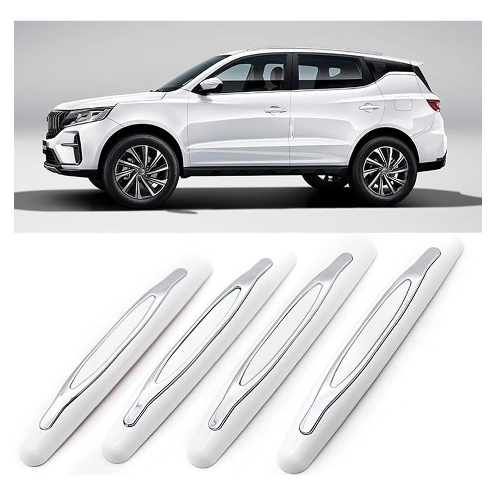 4 Protectores de Bordes de Puerta de Coche Vahinix Blanco