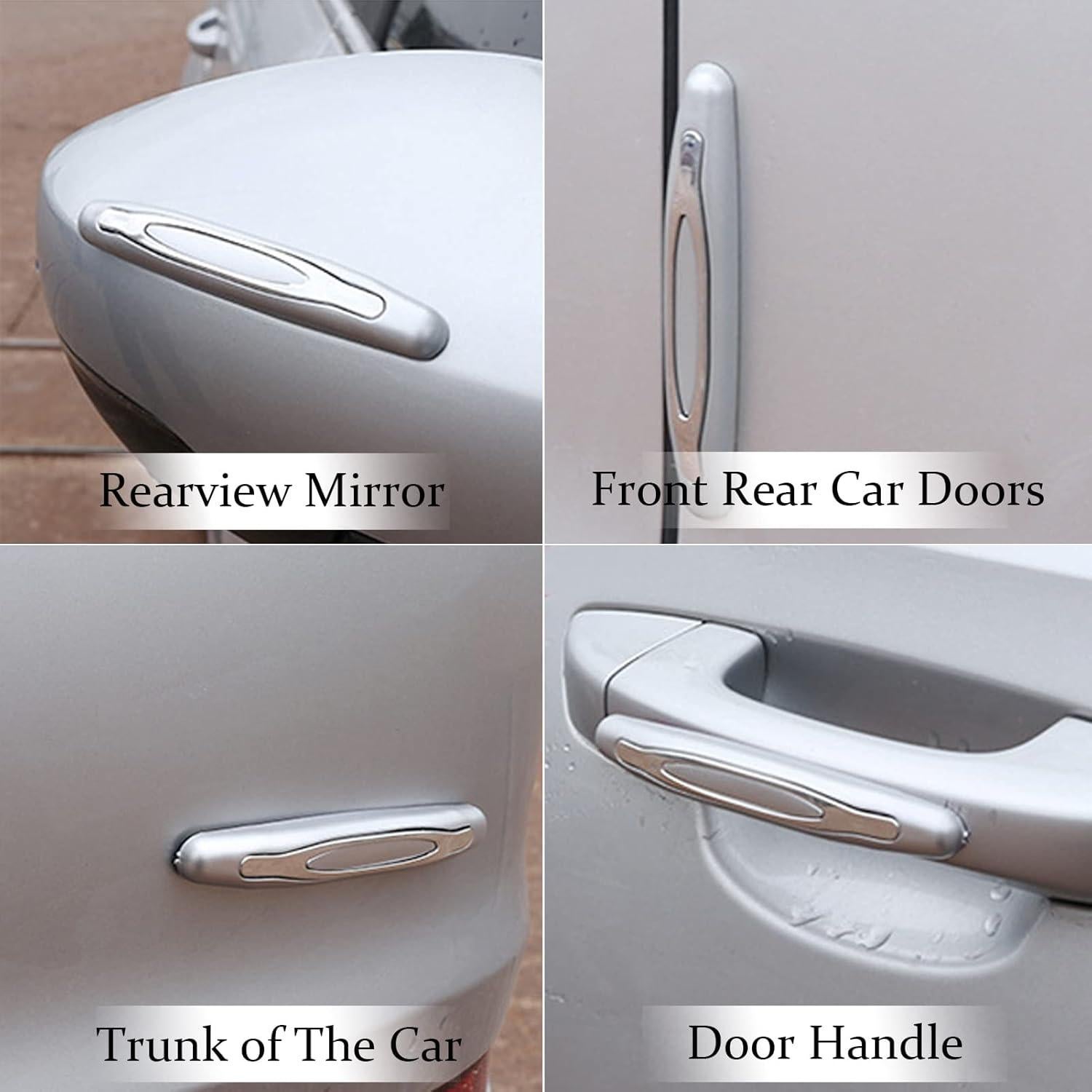 4 Protectores de Bordes de Puerta de Coche Vahinix Blanco