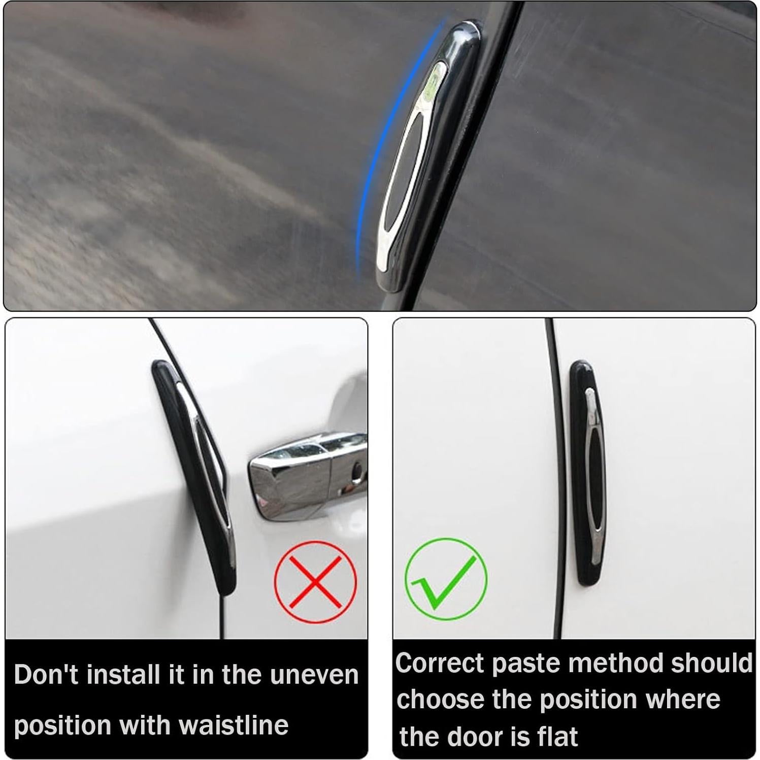 4 Protectores de Bordes de Puerta de Coche Vahinix Blanco