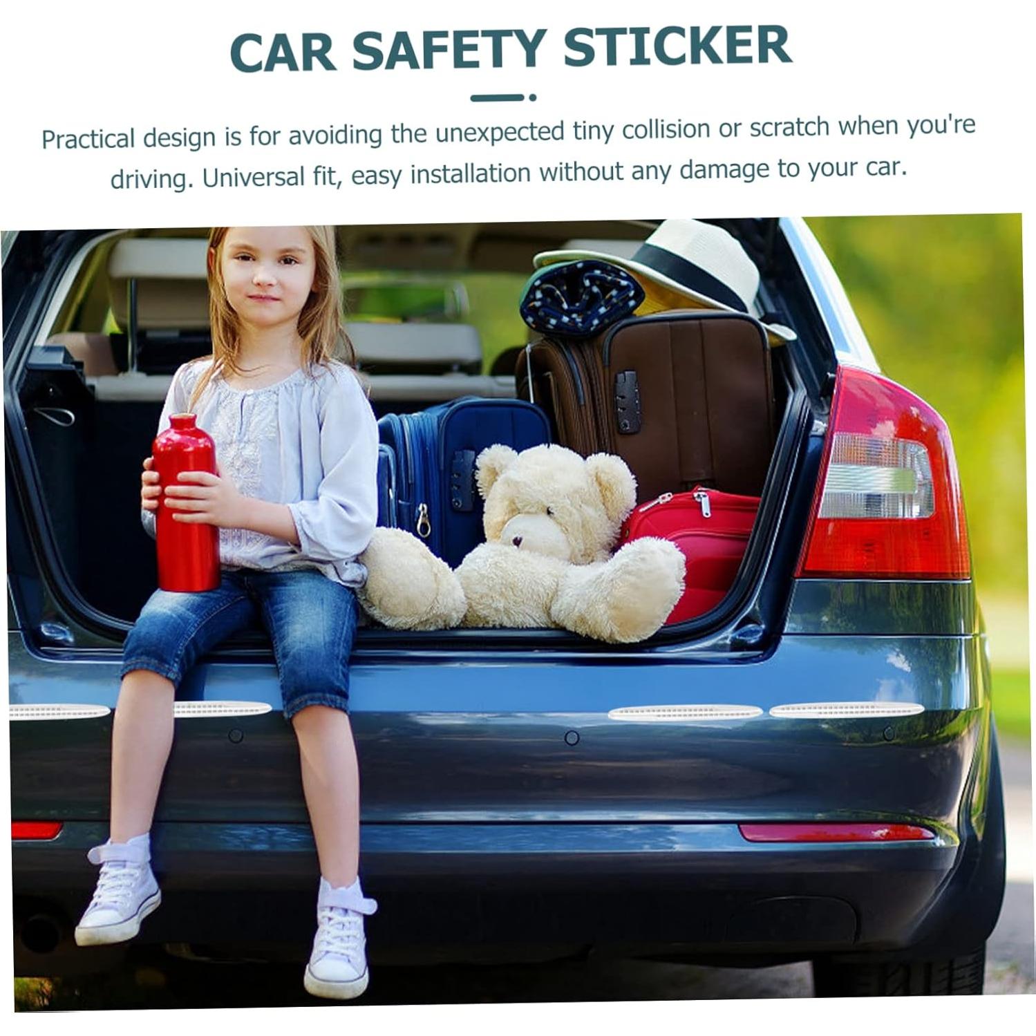 4 Protectores Transparentes para Puertas de Auto FOYTOKI 15x1.8cm