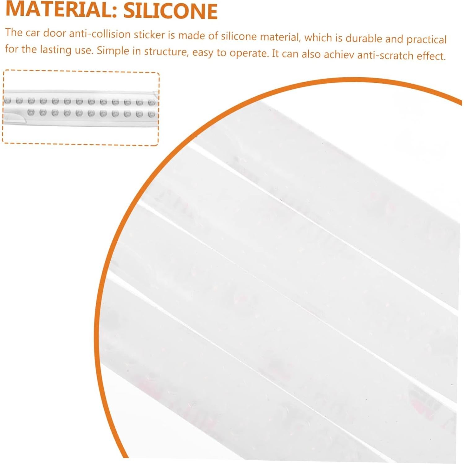 4 Protectores Transparentes para Puertas de Auto FOYTOKI 15x1.8cm