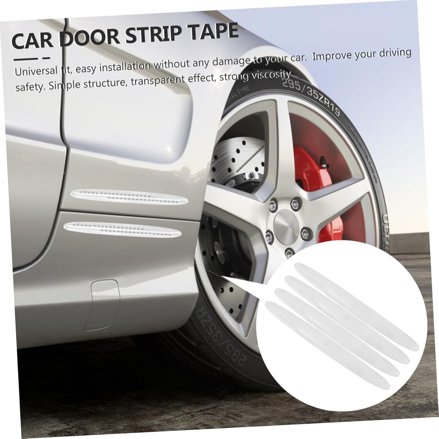 4 Protectores Transparentes para Puertas de Auto FOYTOKI 15x1.8cm