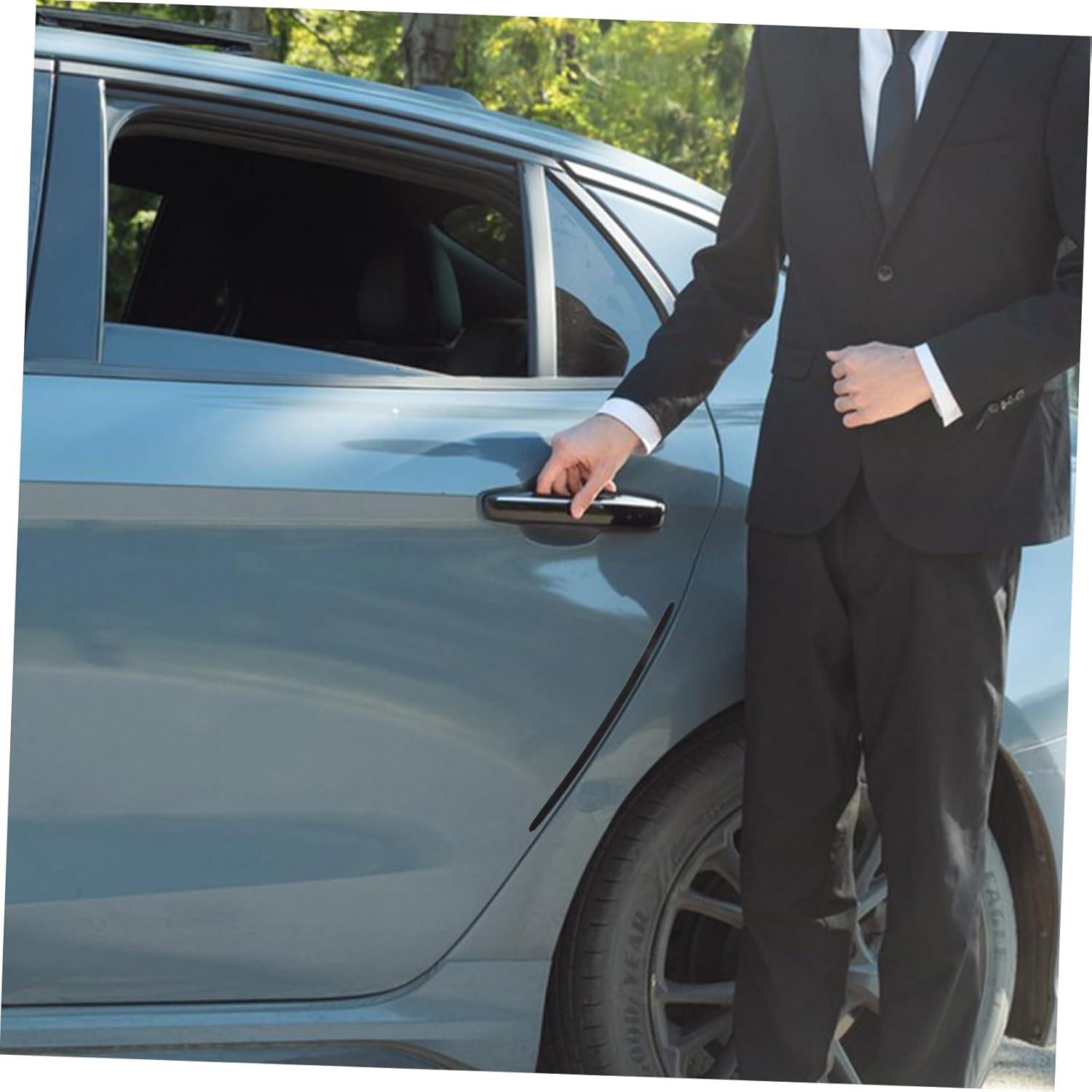 Tiras Protectores de Puerta de Coche CHILDWEET 2 Pcs Silicona Negra