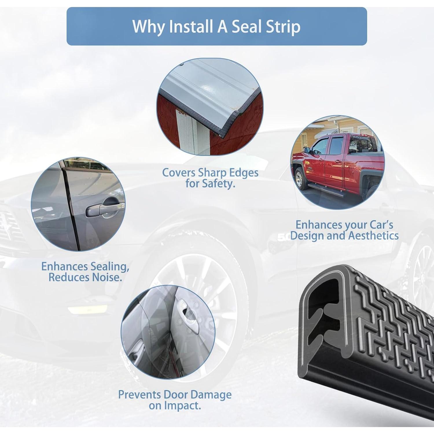 Protector de Bordes de Puerta de Coche Winfort 5M Goma Blanco