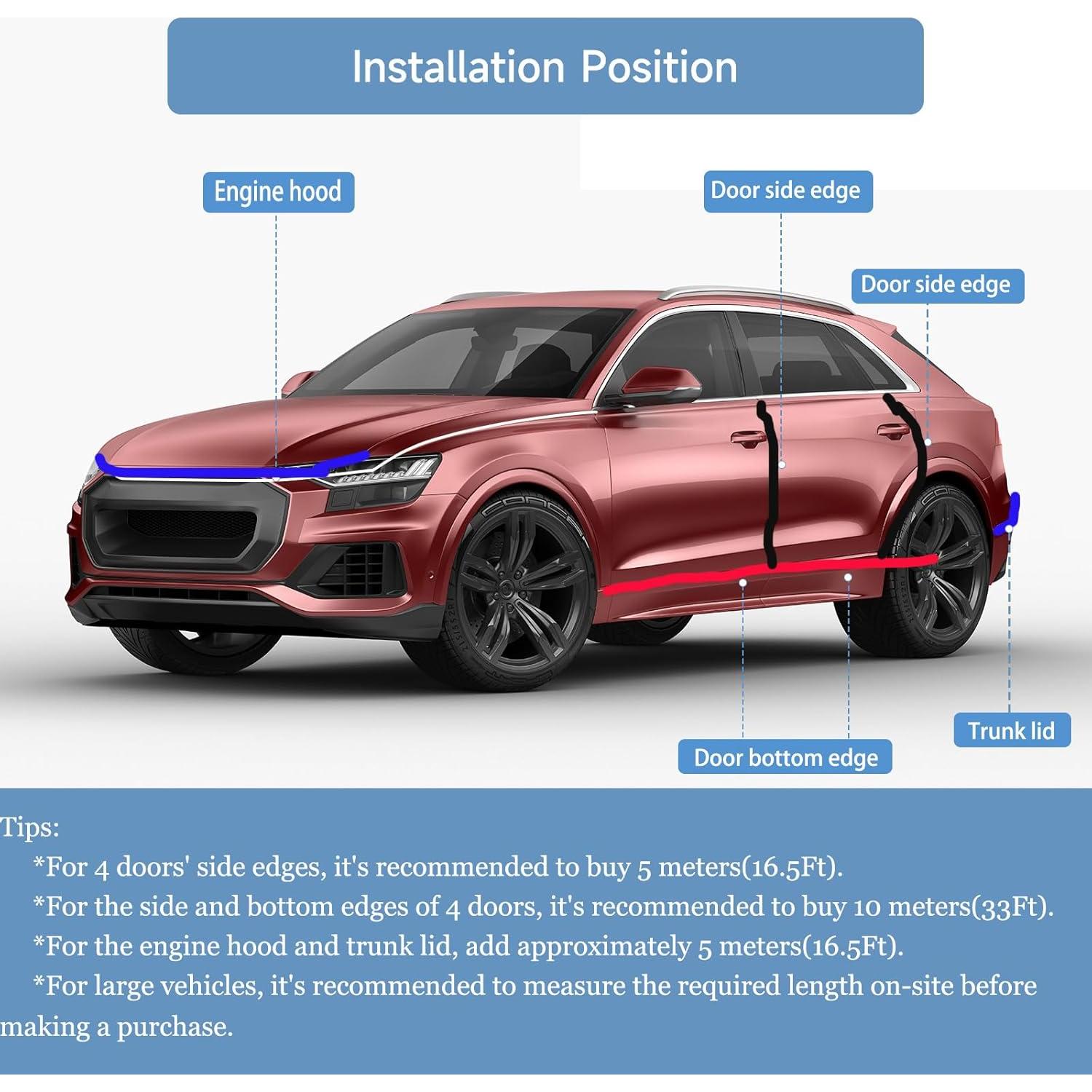 Protector de Bordes de Puerta de Coche Winfort 5M Goma Blanco