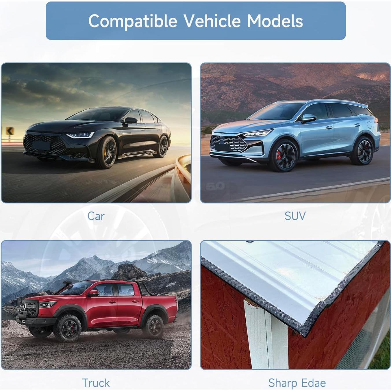 Protector de Bordes de Puerta de Coche Winfort 5M Goma Blanco