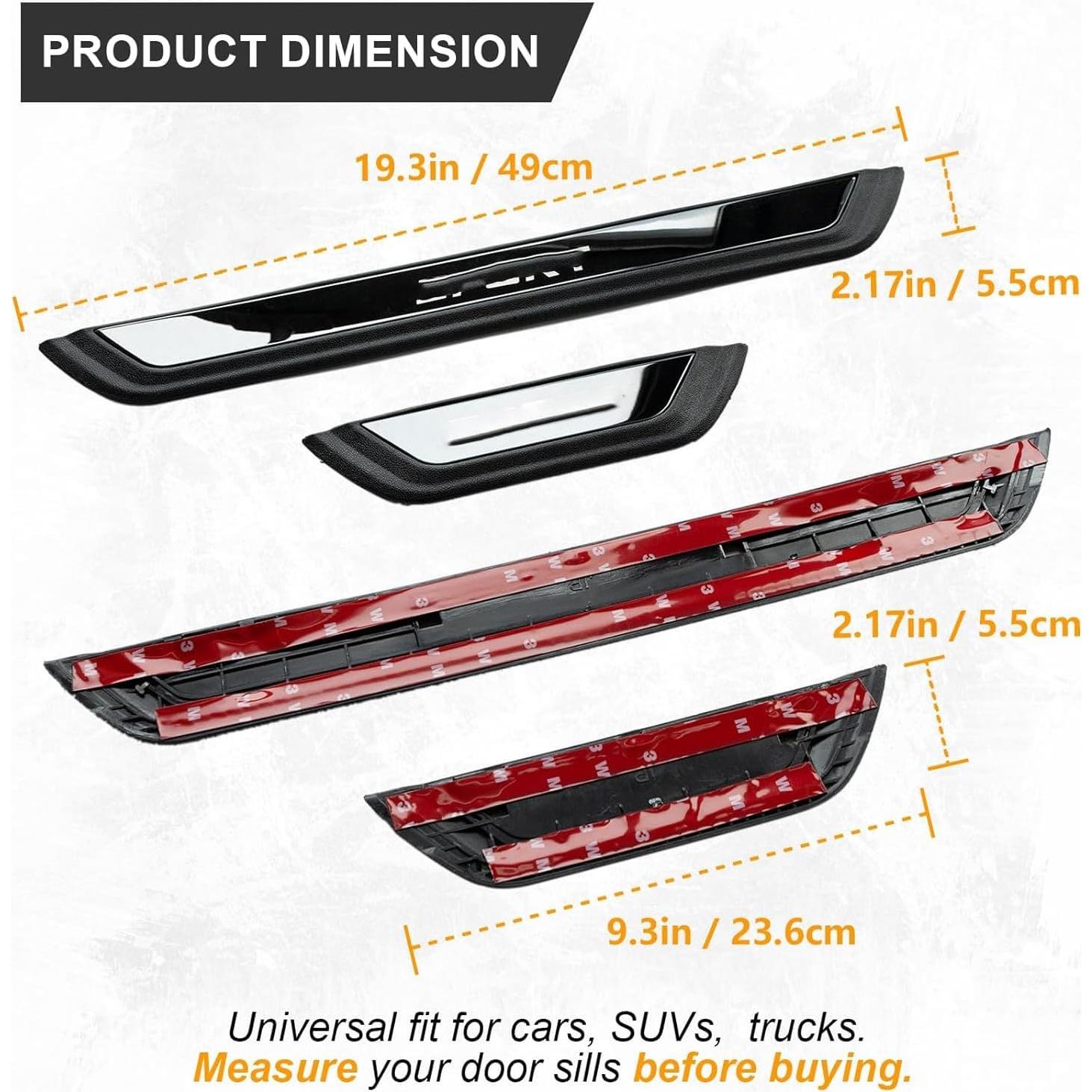 Protectores de Umbral de Puerta DREOOCAR - Acero Inoxidable