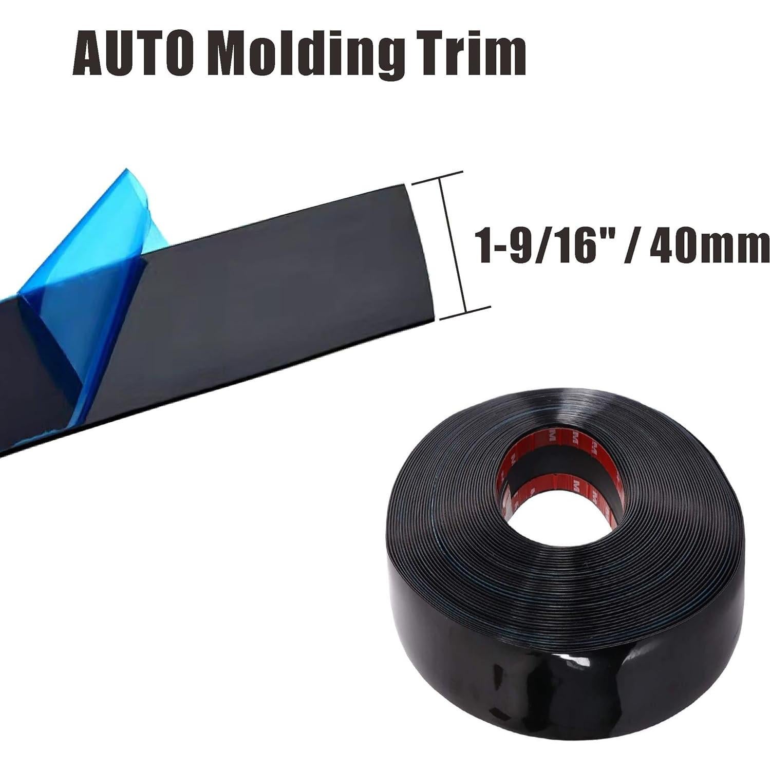 Tira de Moldura Autoadhesiva Shine & Bright 2.44m Negro Brillante