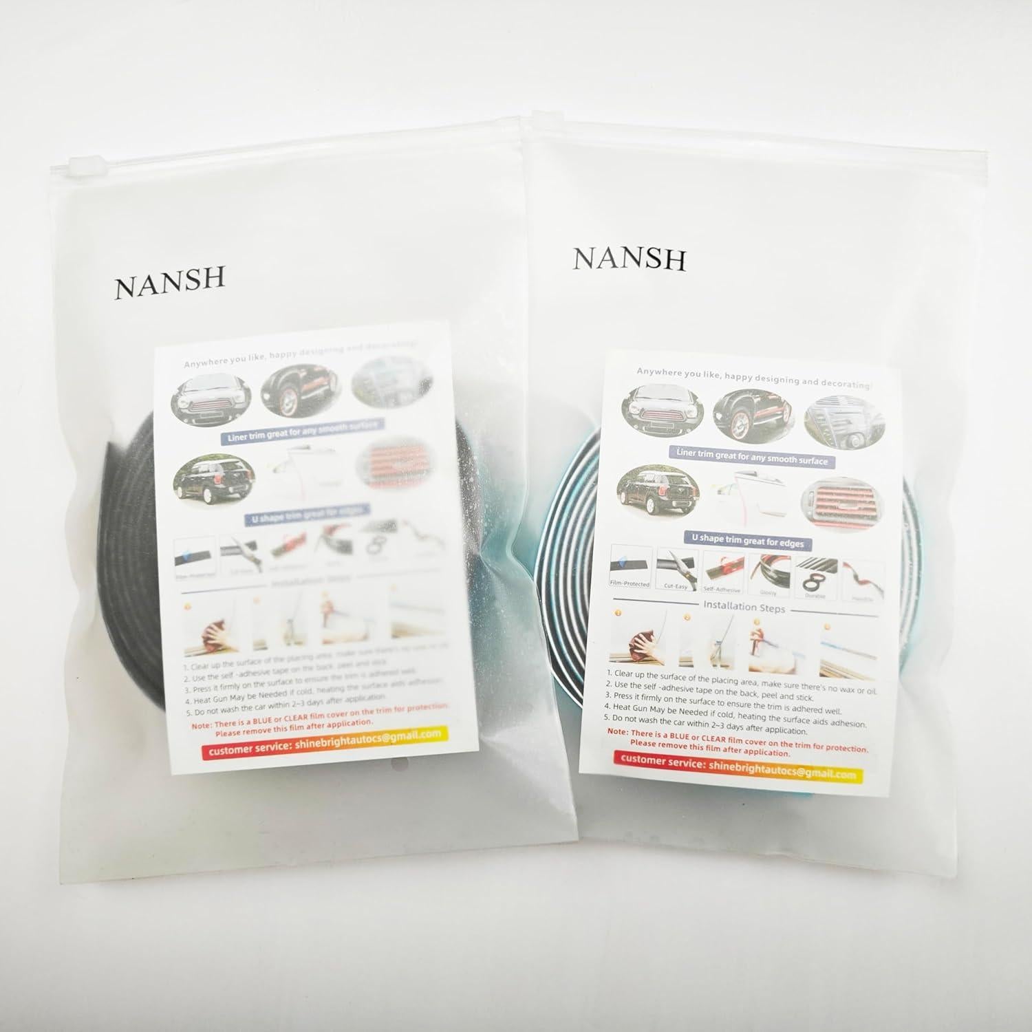 Moldura Automática Universal NANSH 4.88m Negro Brillante