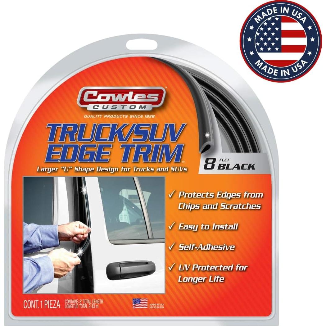 Protector de Bordes de Puerta Cowles 2.44 m Negro PVC Autoadhesivo