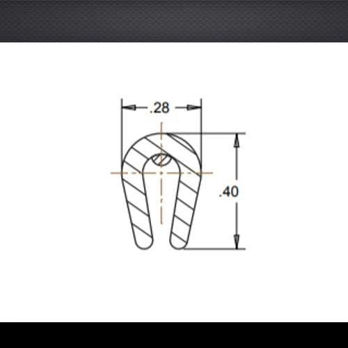 Protector de Bordes de Puerta Cowles 2.44 m Negro PVC Autoadhesivo