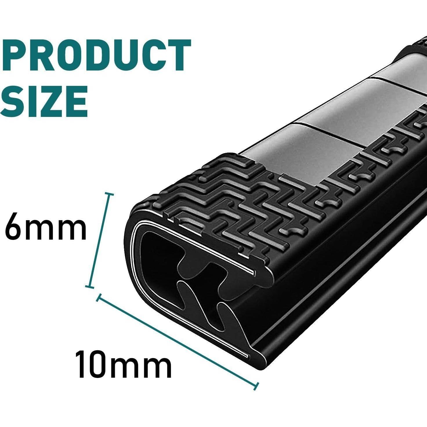 Protector de Bisel de Puerta de Coche DIRT CHURCH 20m Negro