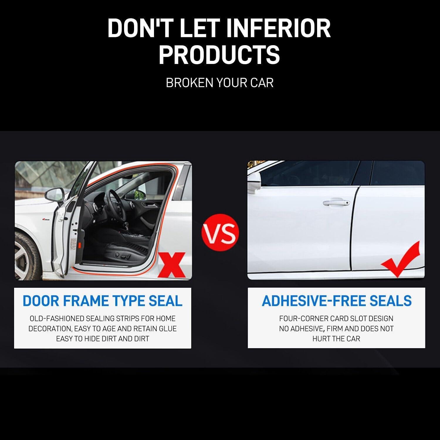 Protector de Bisel de Puerta de Coche DIRT CHURCH 20m Negro