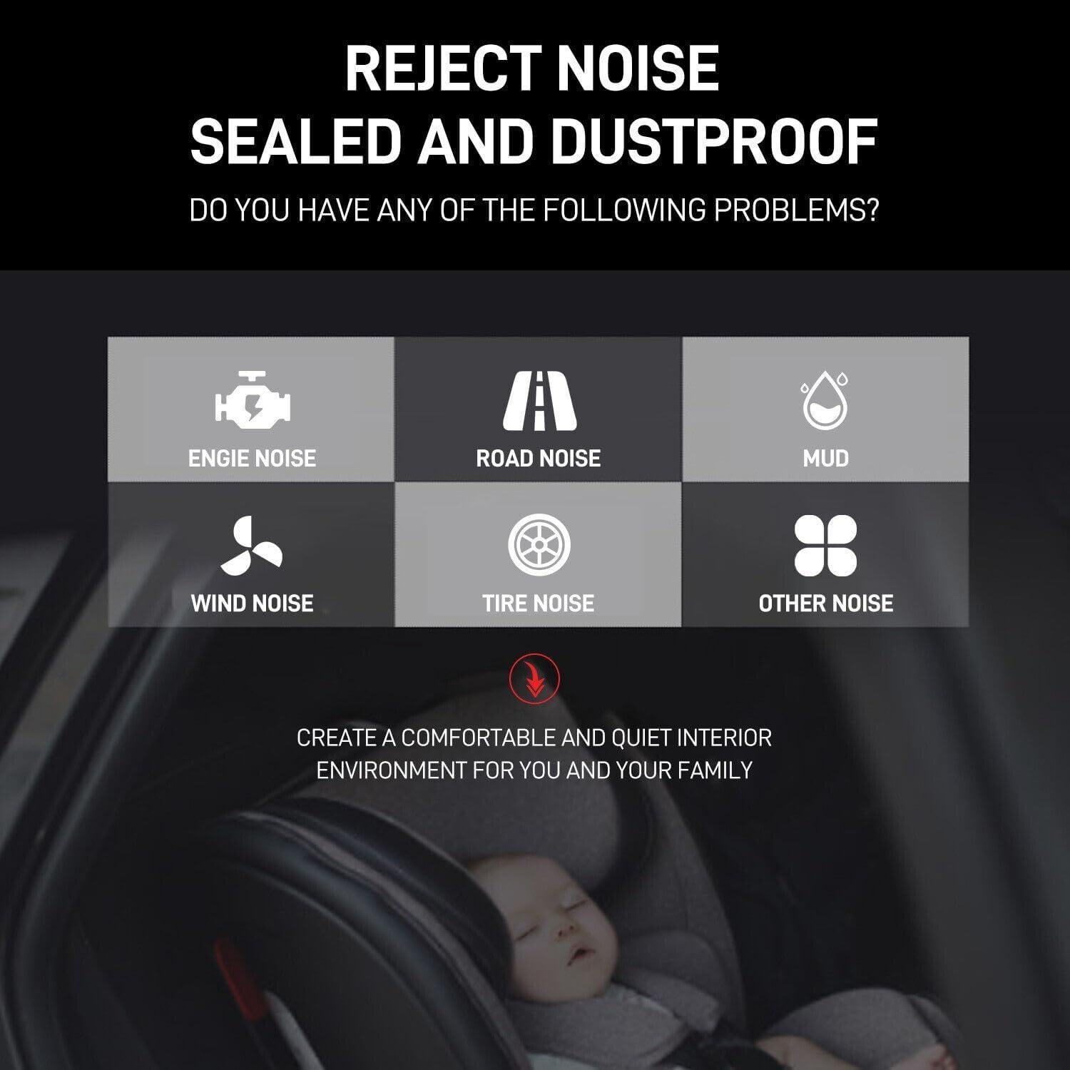 Protector de Bisel de Puerta de Coche DIRT CHURCH 20m Negro