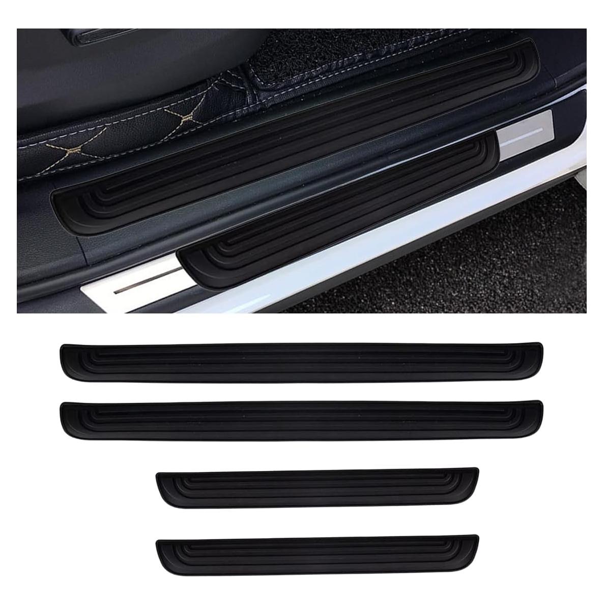 4 Protectores de Placa de Umbral de Puerta de Coche GLSOWEE