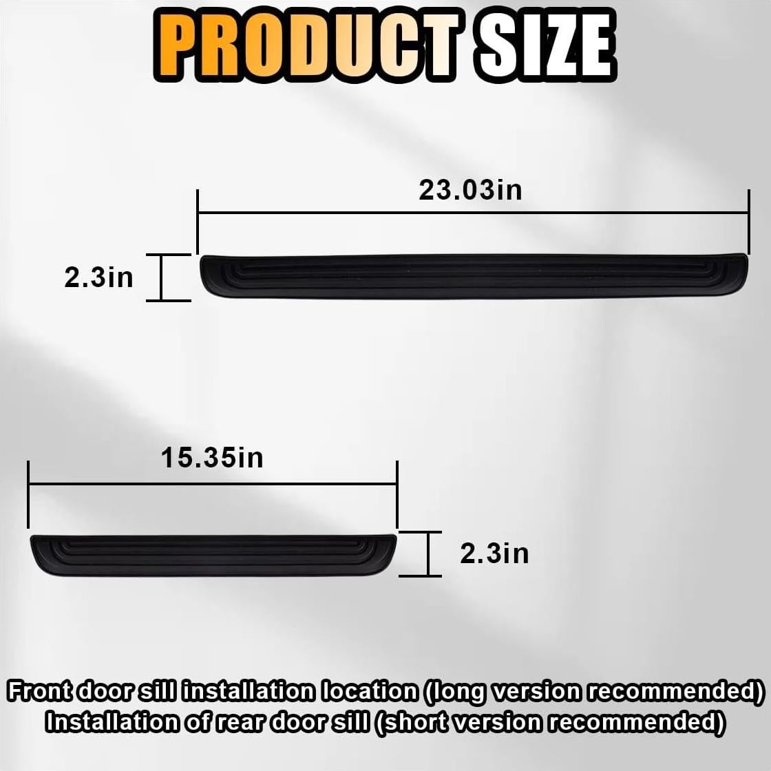 4 Protectores de Placa de Umbral de Puerta de Coche GLSOWEE