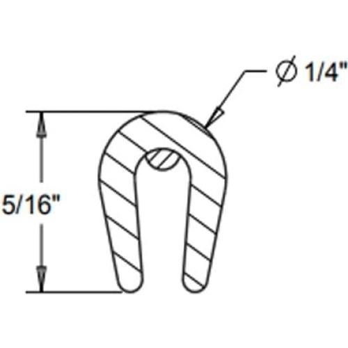 Protector de Bisel de Puerta Cowles 5.49m Cromo Universal