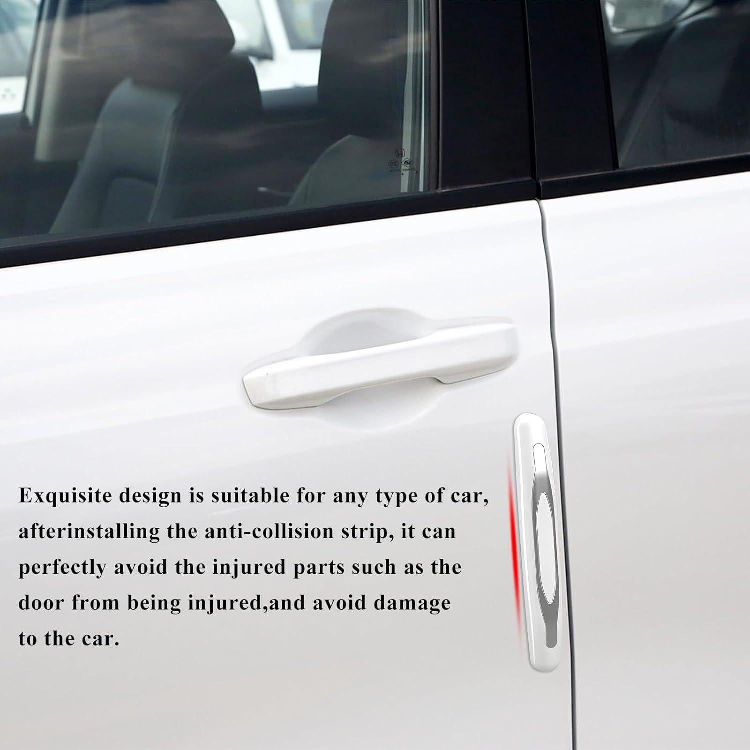 4 Protectores de Bordes de Puertas de Coche DXNQ - Blanco