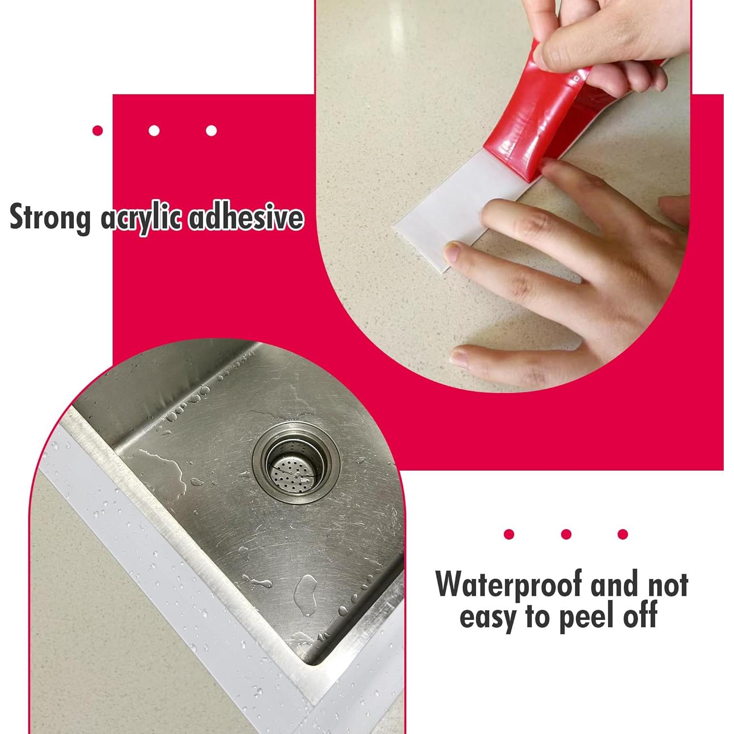 Cinta de Calafateo Autoadhesiva Blanca WHXS 3 Rollos 3.81cm