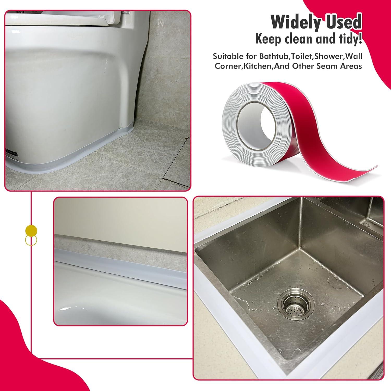 Cinta de Calafateo Autoadhesiva Blanca WHXS 3 Rollos 3.81cm