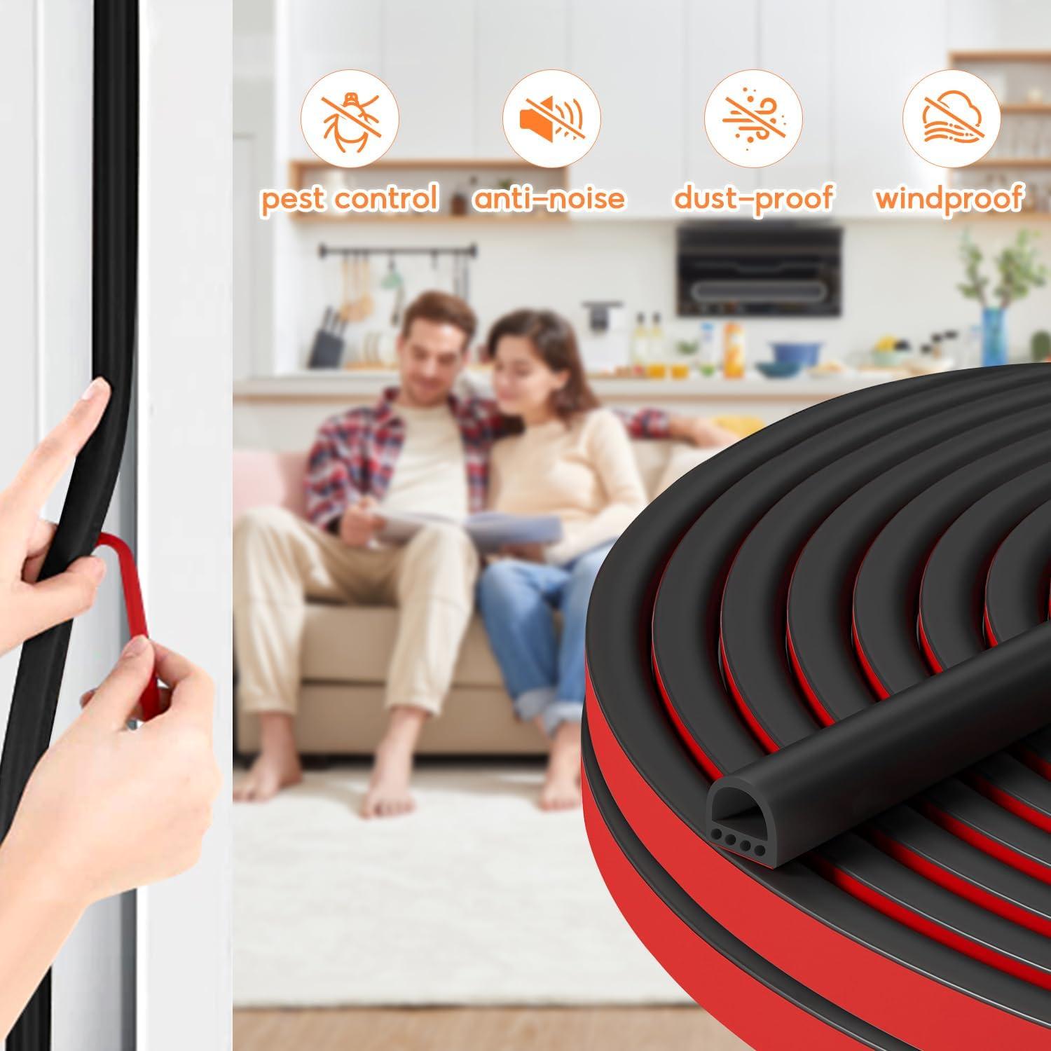 Burlete Autoadhesivo de Silicona SNSTEK 6.1m Negro 9.5x6.4mm