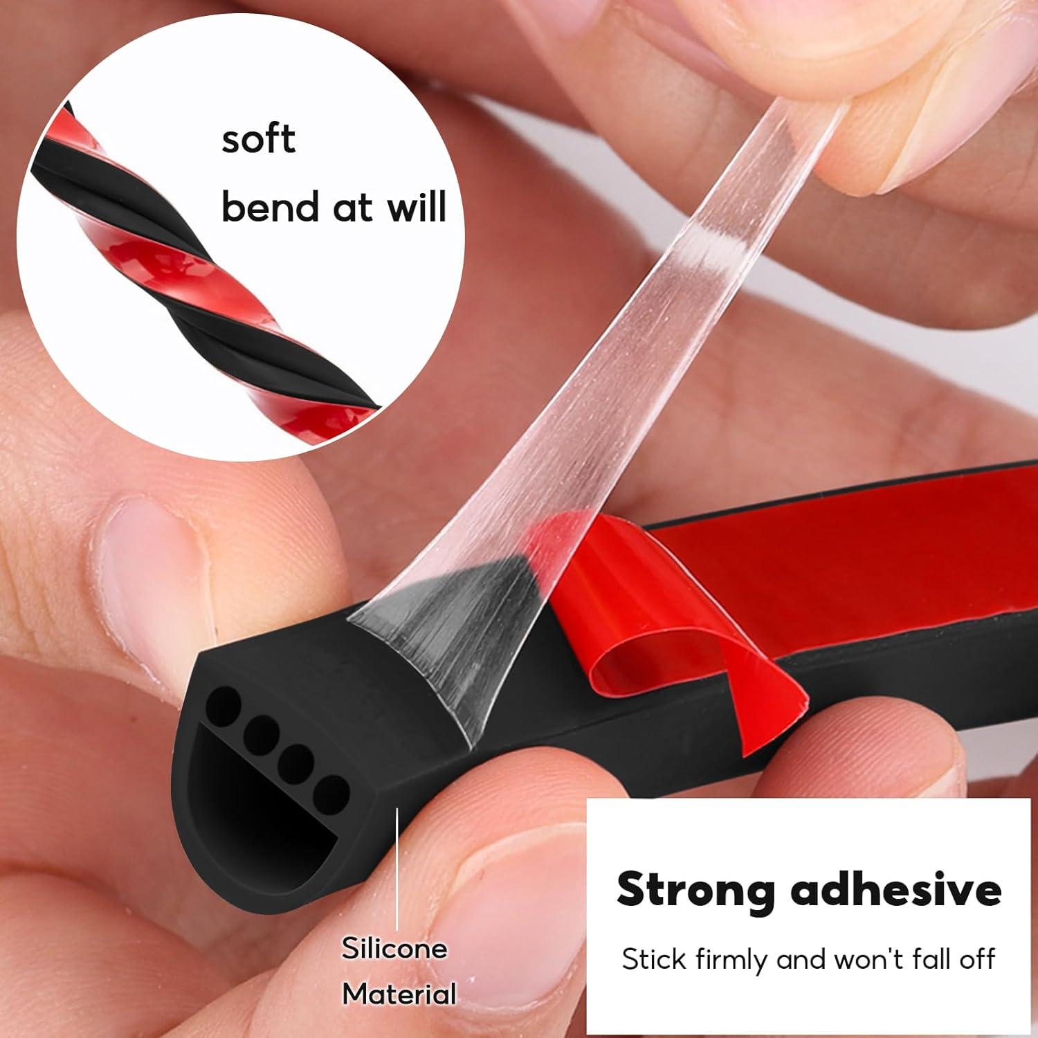 Burlete Autoadhesivo de Silicona SNSTEK 6.1m Negro 9.5x6.4mm