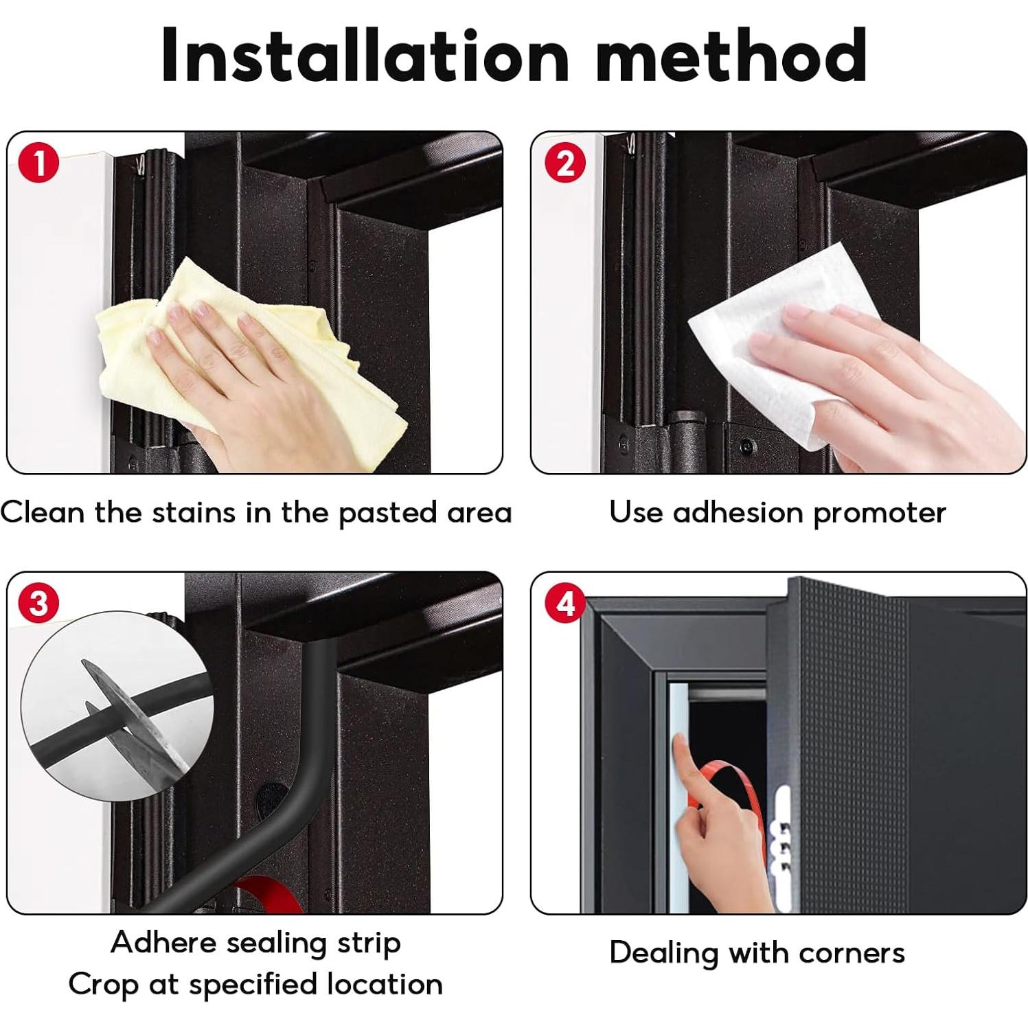 Burlete Autoadhesivo de Silicona SNSTEK 6.1m Negro 9.5x6.4mm