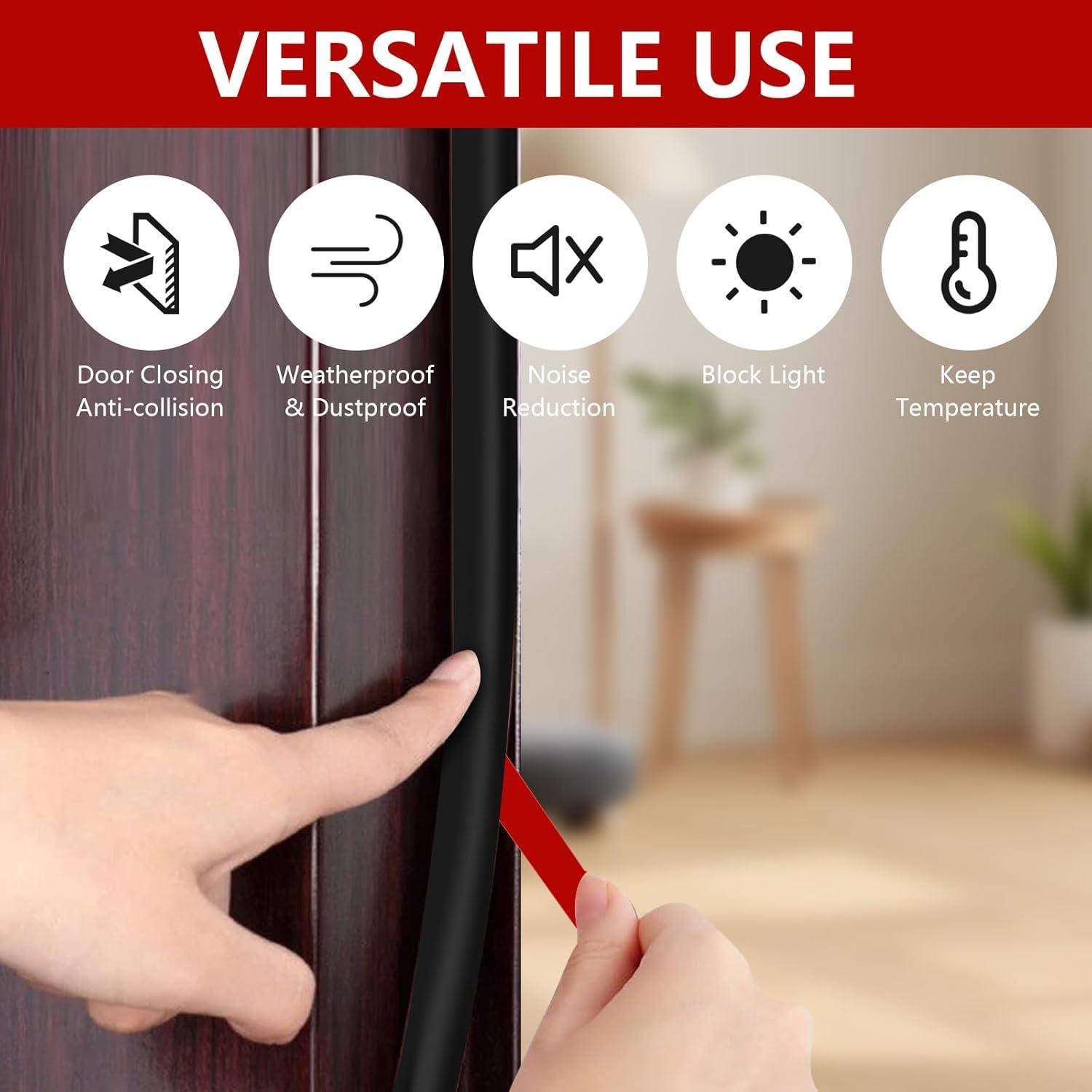 Sello de Puerta de Aislamiento Silicona Farady 6m Negro 9.5x6.4mm