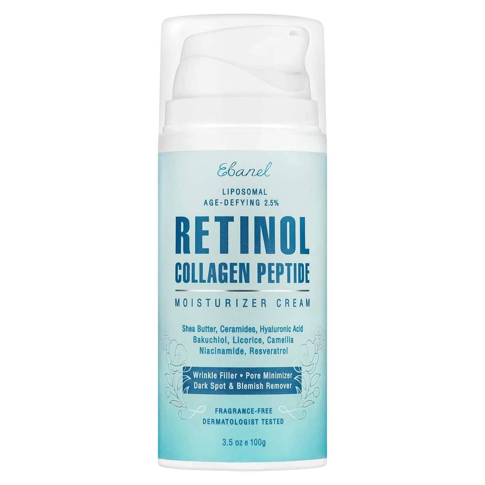 Crema Anti-Envejecimiento Ebanel con Retinol y Colágeno 99g