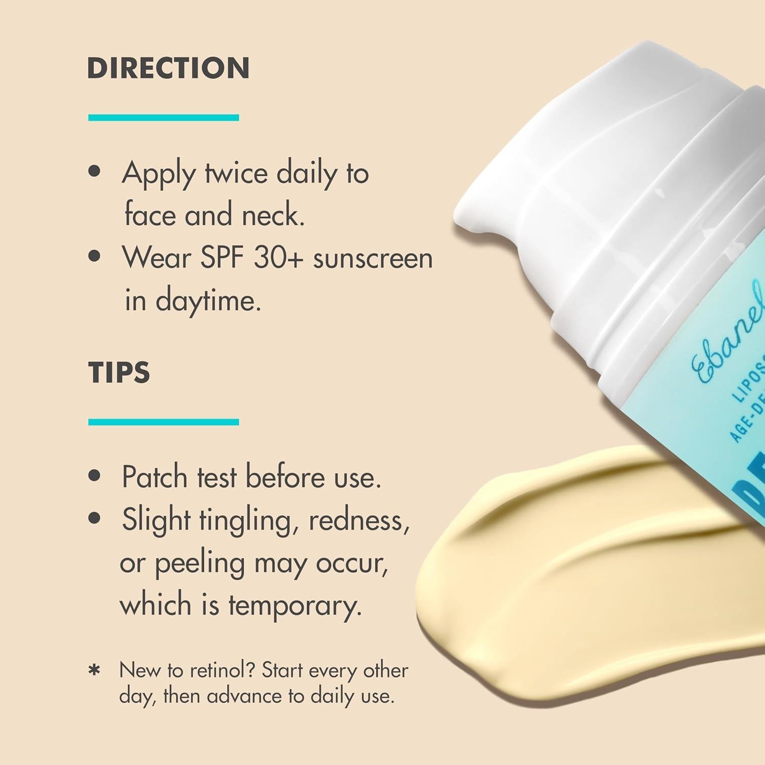 Crema Anti-Envejecimiento Ebanel con Retinol y Colágeno 99g