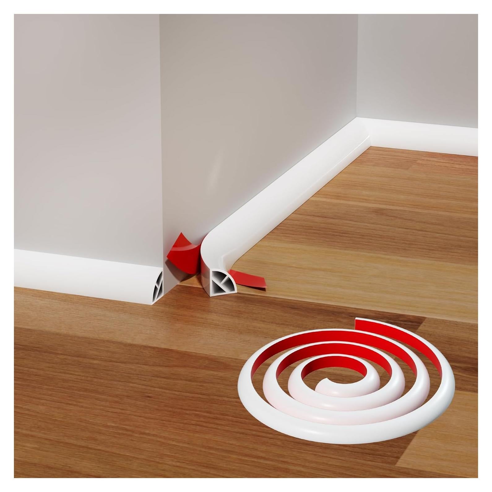 Moldura Cuarterona Flexible GCJUYA 299.72 cm Blanco Silicona