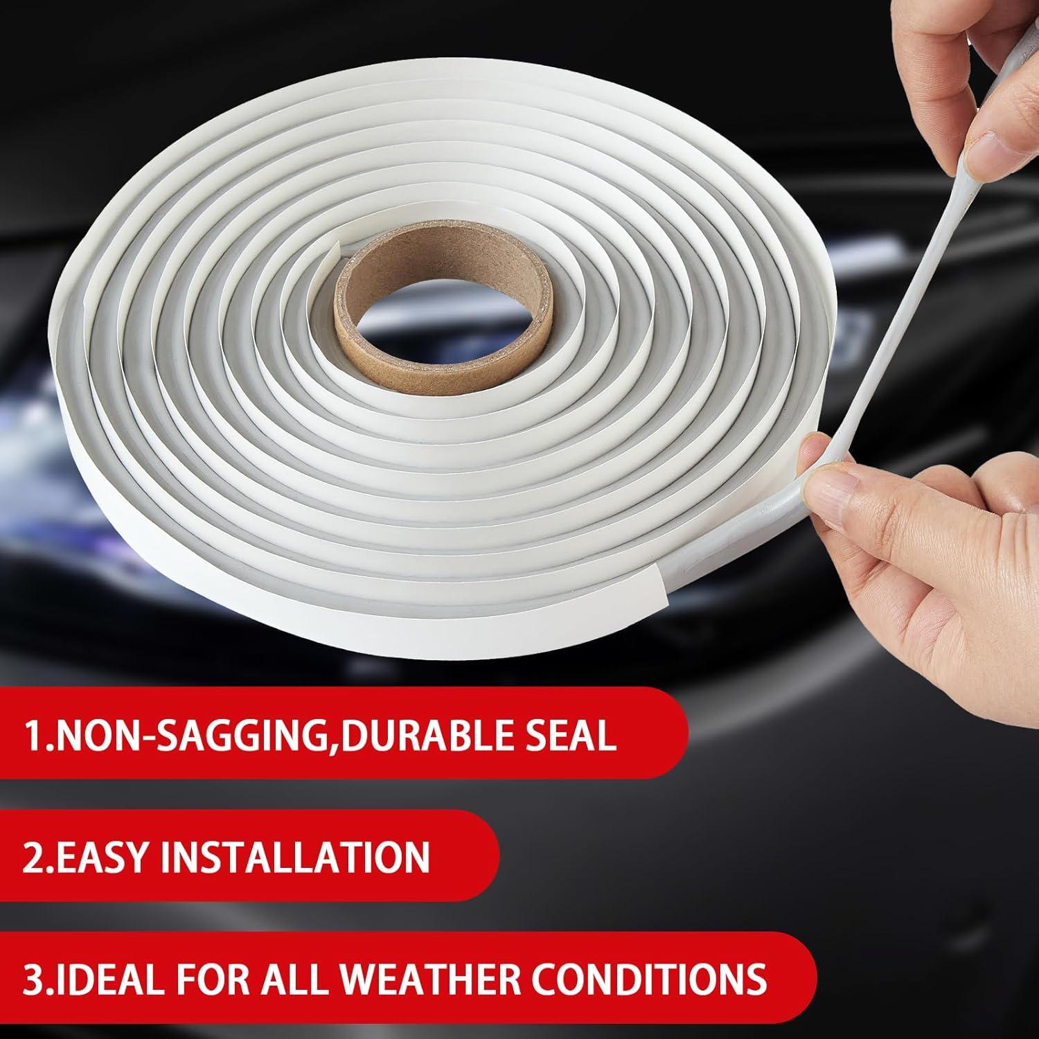 Cinta de Sellado Butílica QIEOTE Gris 3.96m x 0.79cm Impermeable