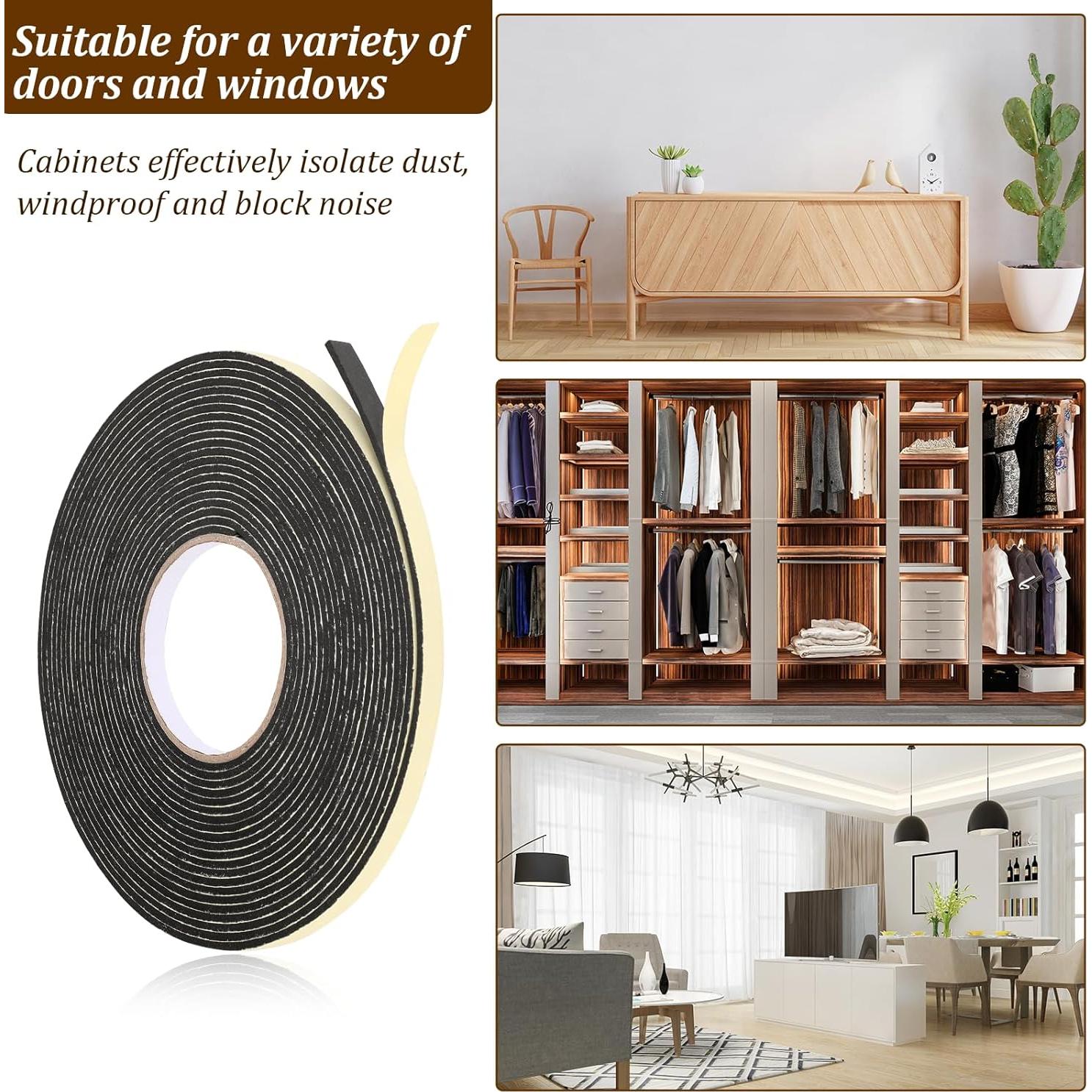 Cinta de Sellado Espuma EVA Sliverdew 15m 2mm x 10mm Negra