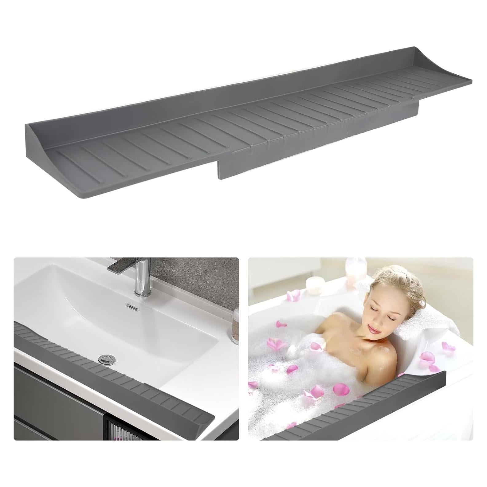 Protector de Borde de Fregadero Xlapo Silicona Gris 66x11 cm