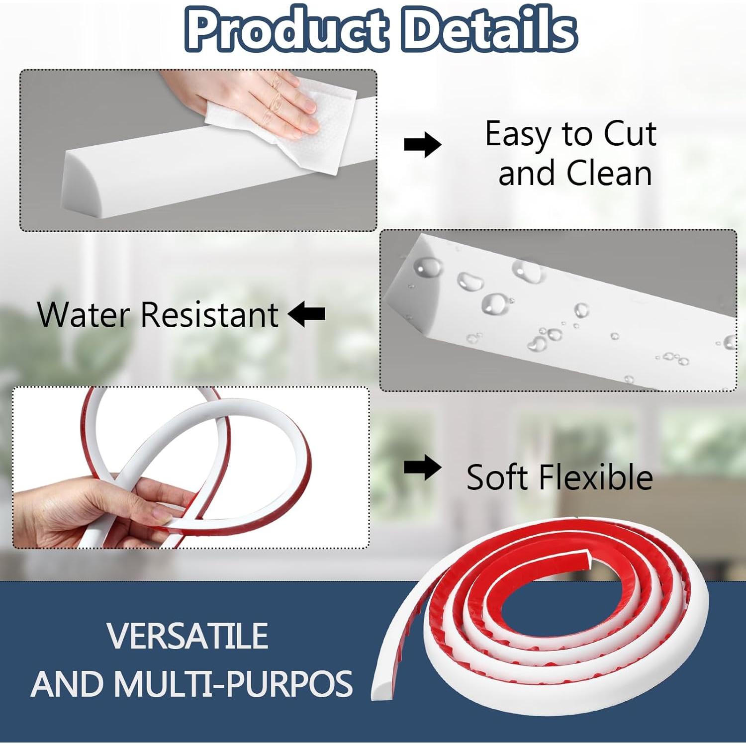 Moldura Flexible Autoadhesiva Zorfeter 99 cm Blanca