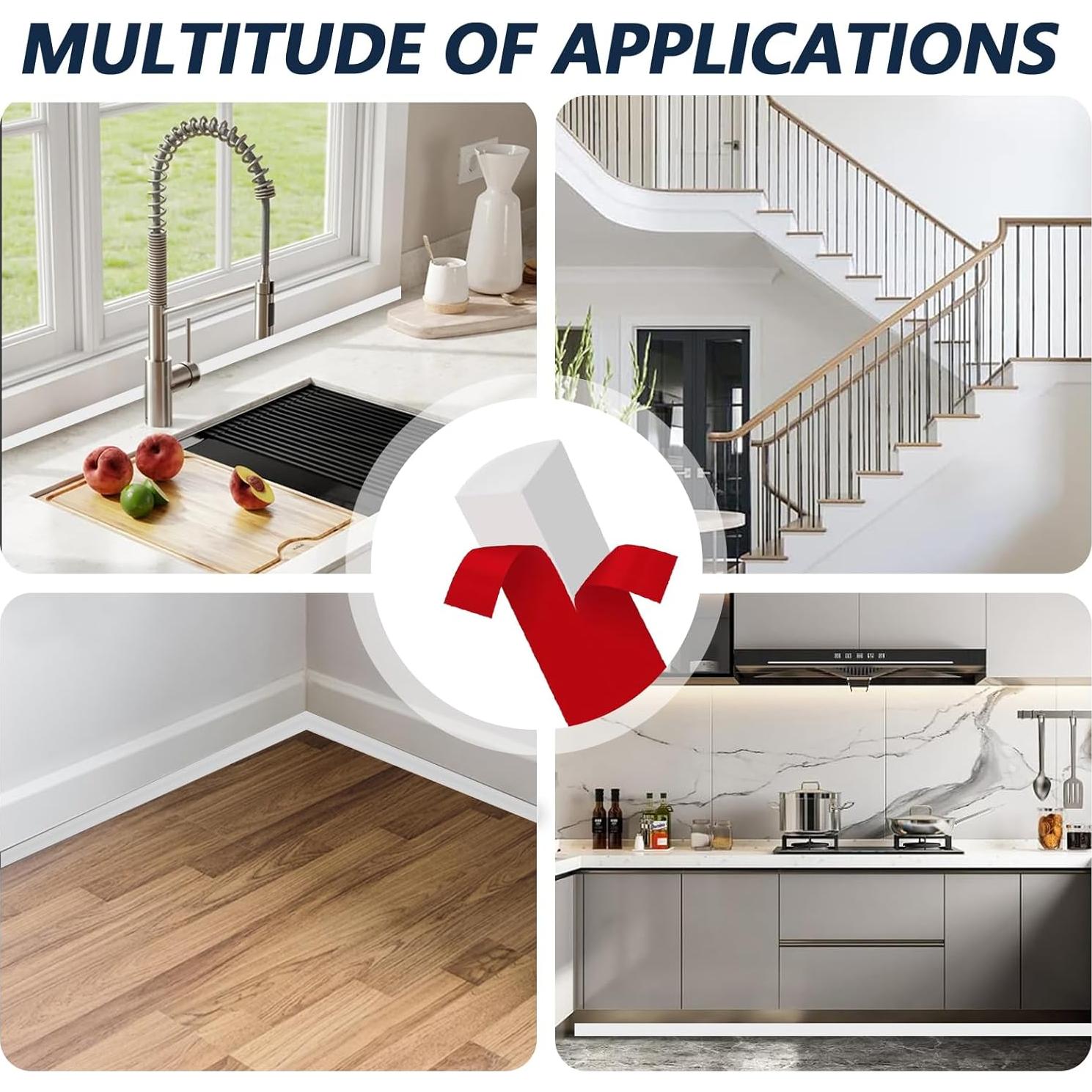 Moldura Flexible Autoadhesiva Zorfeter 99 cm Blanca