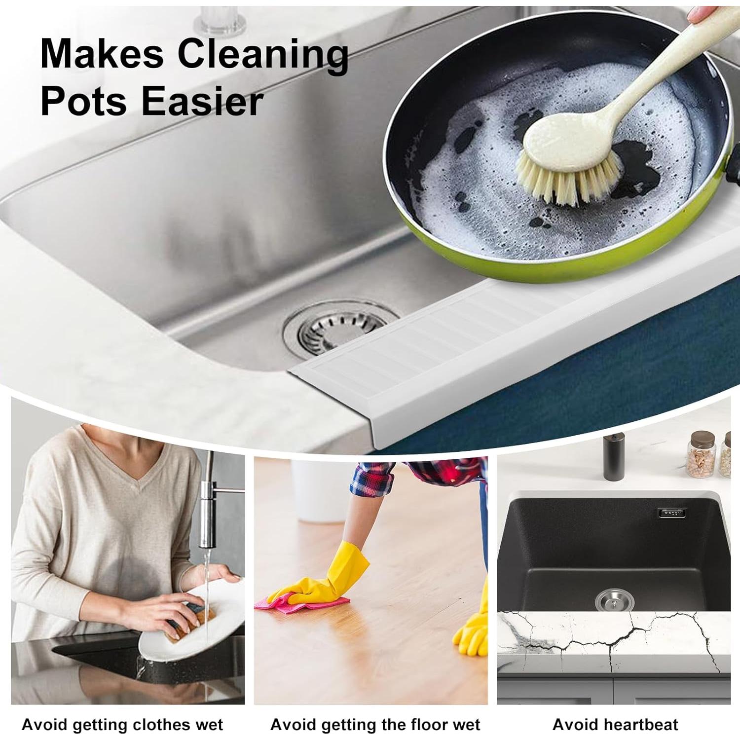 Protector de Borde de Fregadero Silicona YLOGUY 50.8x10.16cm Gris