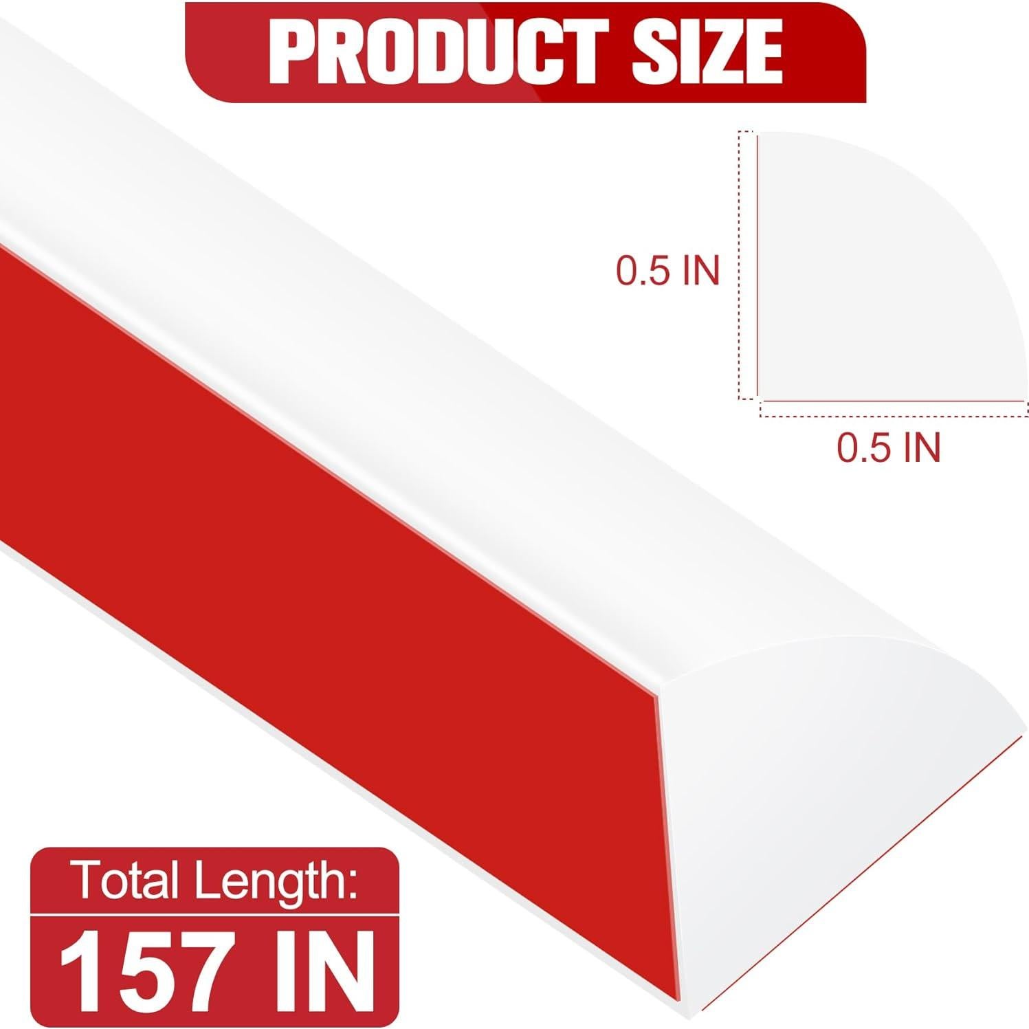 Moldura Cuarterona Flexible ToLanbbt 398.78 cm Blanca Autoadhesiva