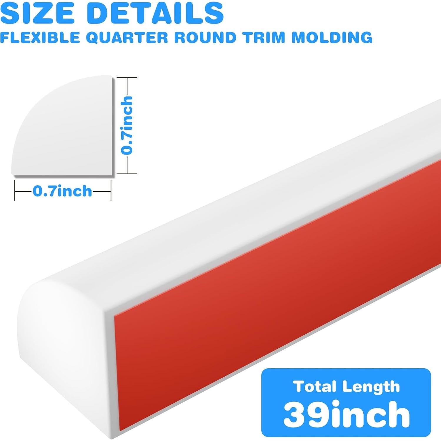 Moldura Cuarterona Flexible Ahua Walsong 99.06 cm Blanca