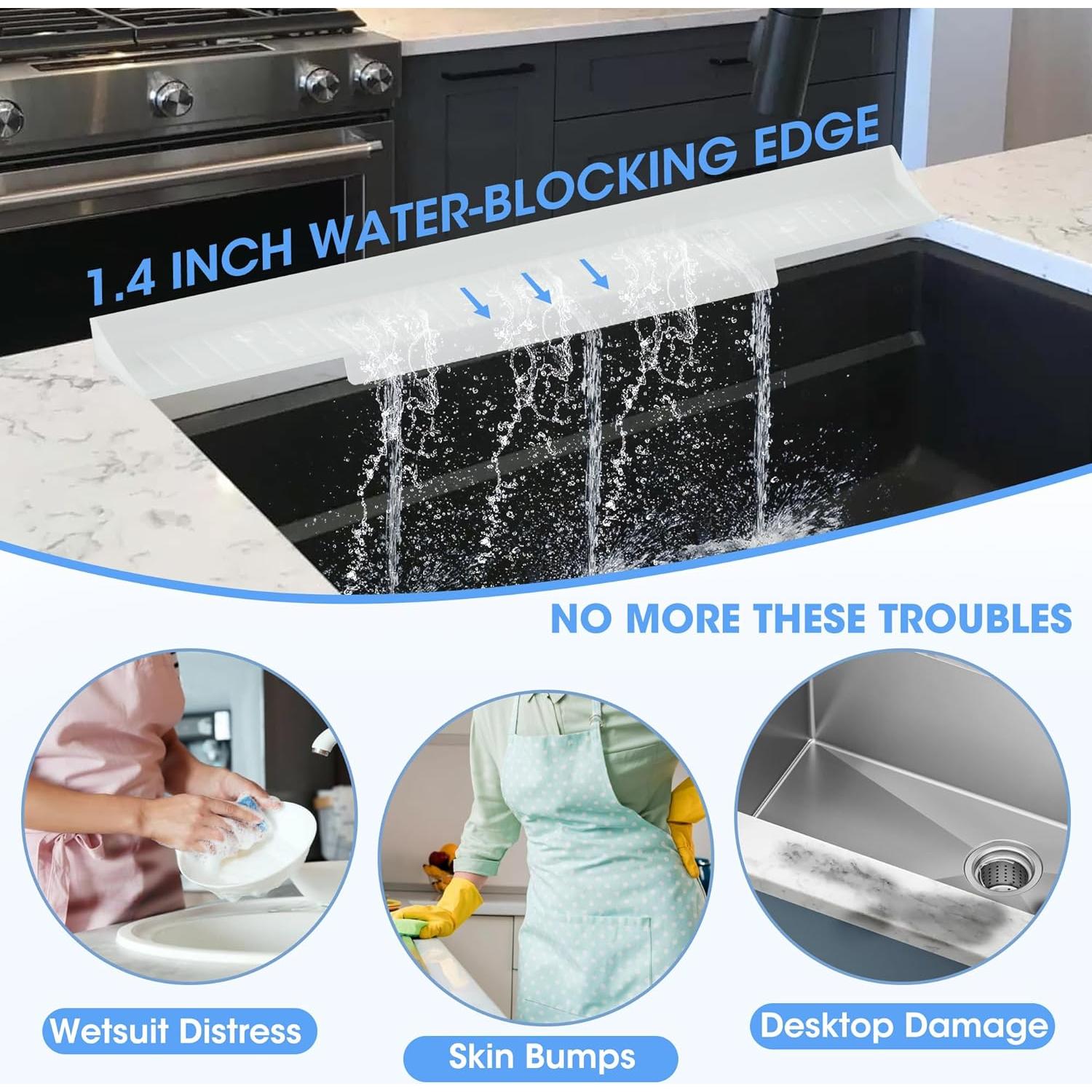 Protector de Borde de Fregadero NinjaTiger 66 cm Silicona Antideslizante