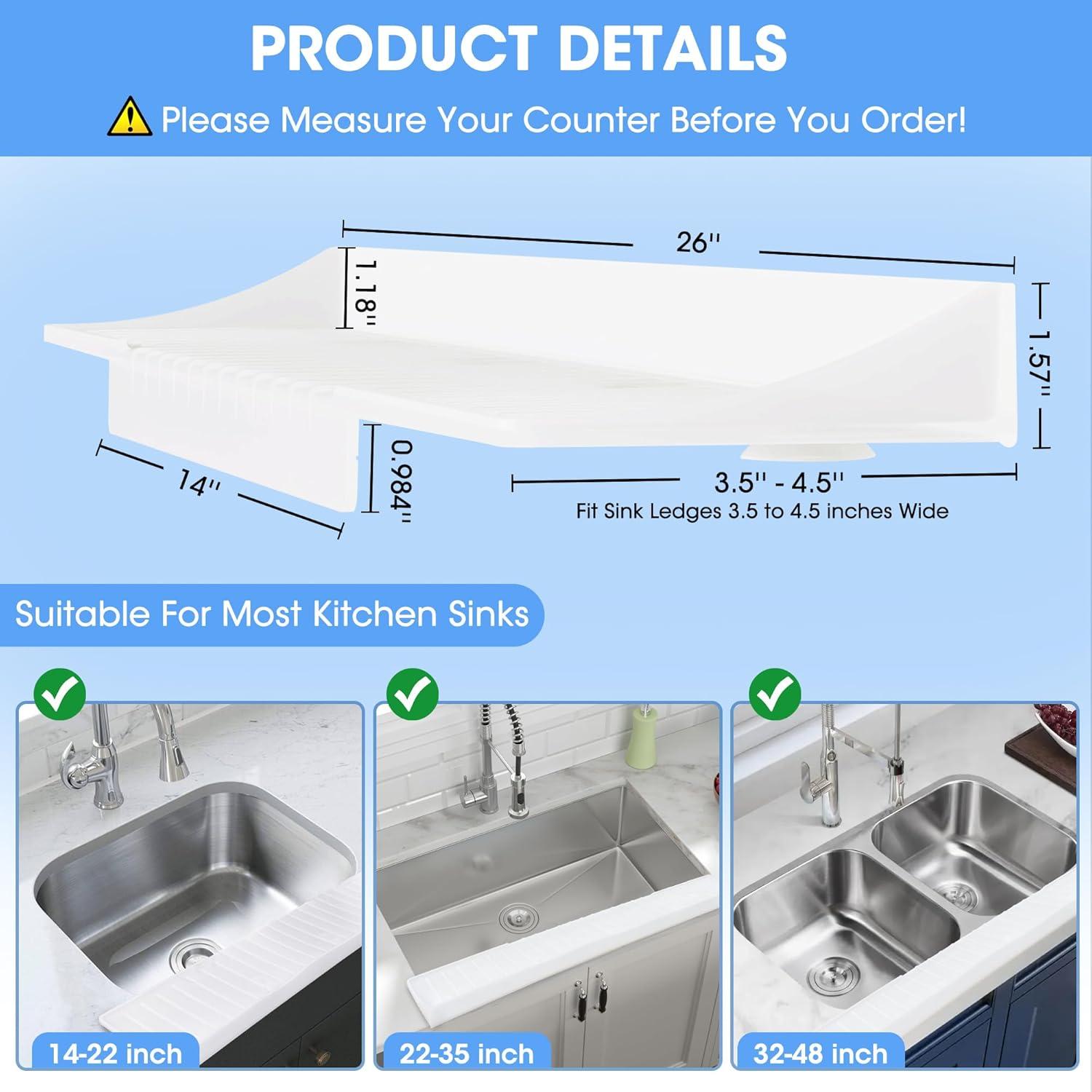 Protector de Borde de Fregadero NinjaTiger 66 cm Silicona Antideslizante