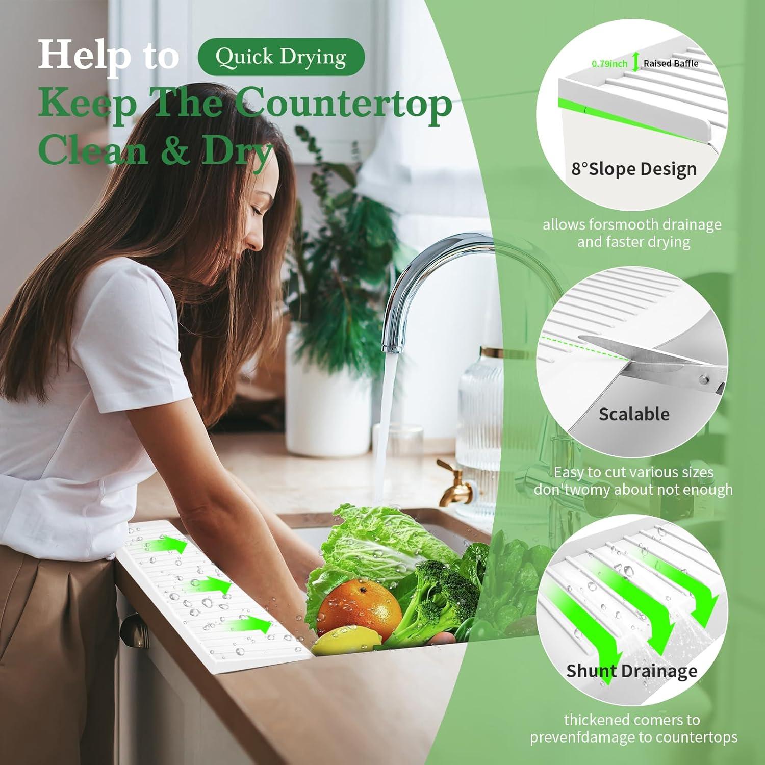 Protector de Borde de Fregadero Silicona BUQ 50cm Blanco