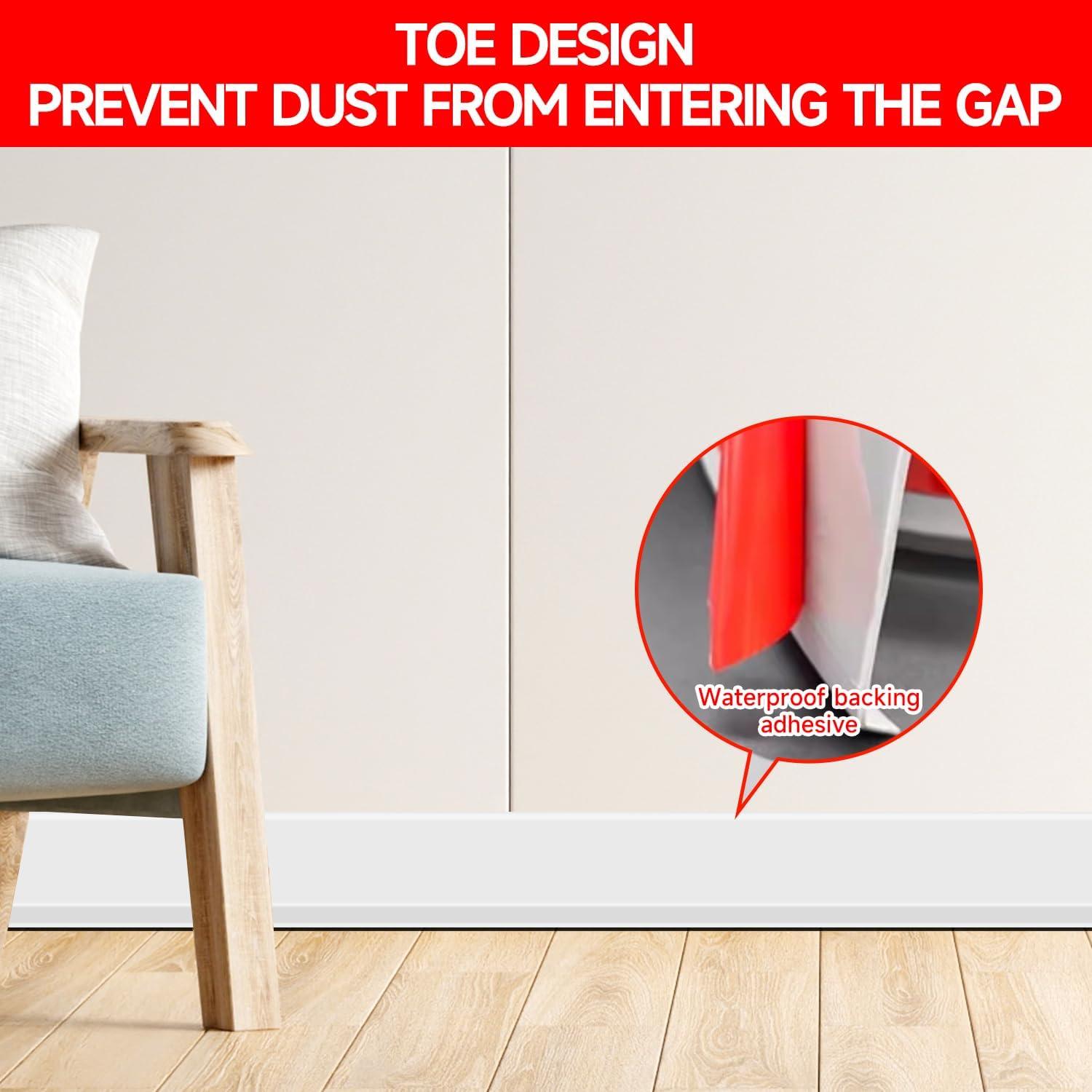 Moldura de Zócalo Flexible Autoadhesiva YYGCL 6.1m Blanco