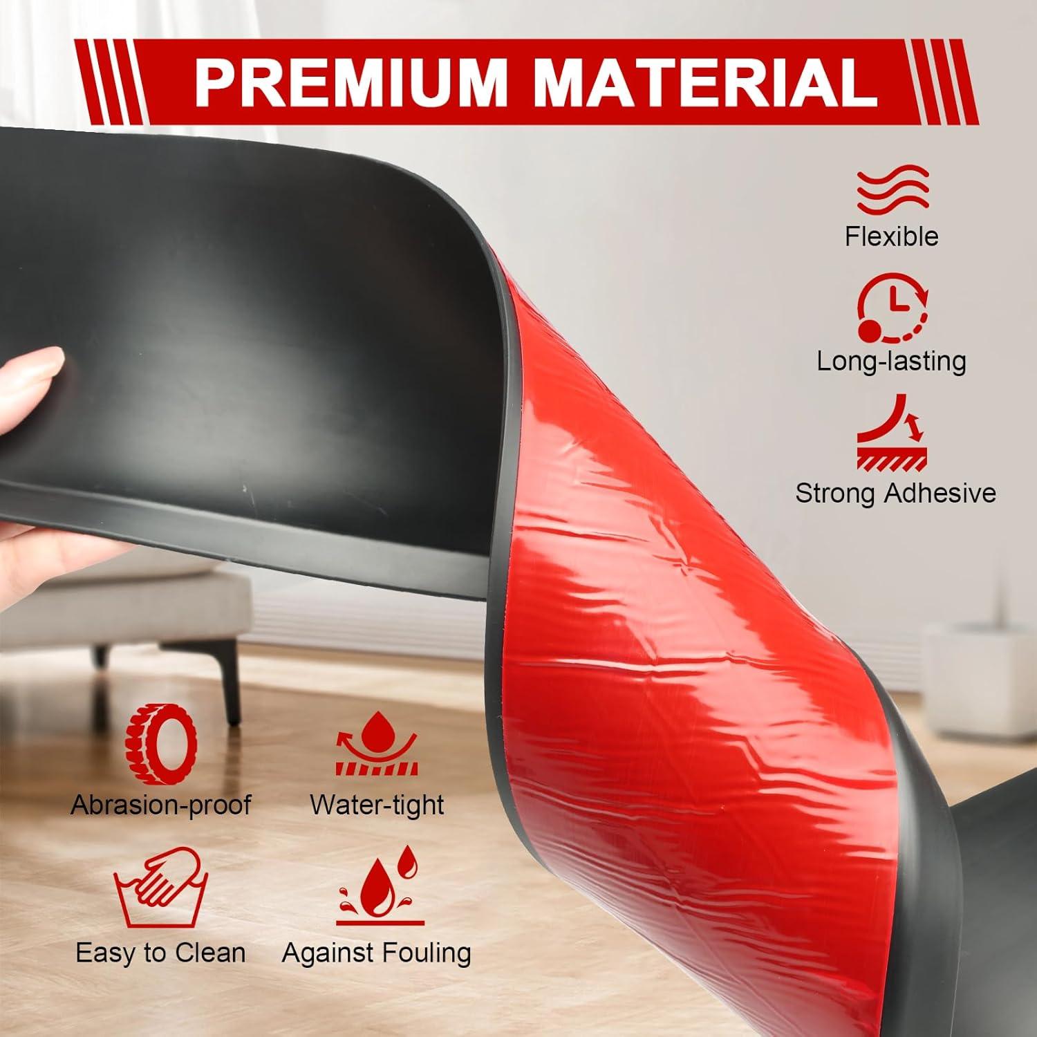 Moldura de Zócalo Flexible Autoadhesiva Storystore 10cm x 6m Negra