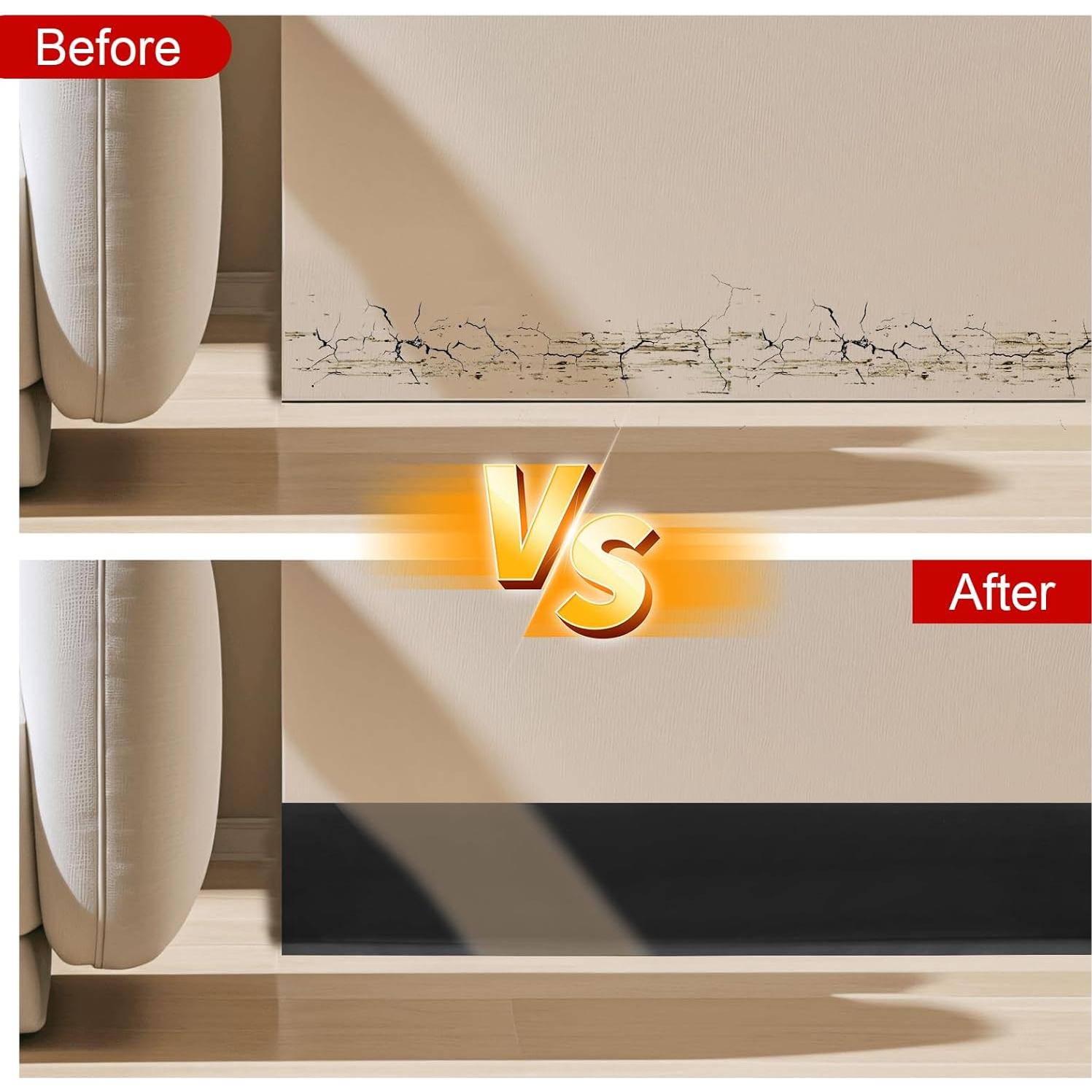 Moldura de Zócalo Flexible Autoadhesiva Storystore 10cm x 6m Negra