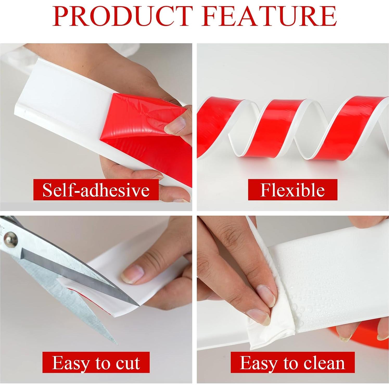 Moldura de Zócalo Autoadhesiva SUJIAMEI 5.4cm x 6.1m Blanca