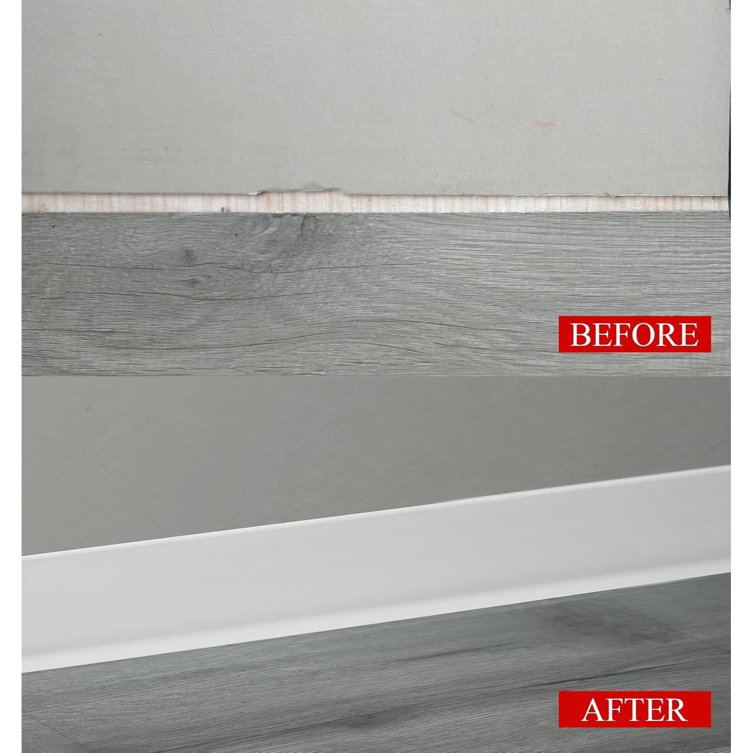 Moldura de Zócalo Autoadhesiva SUJIAMEI 5.4cm x 6.1m Blanca